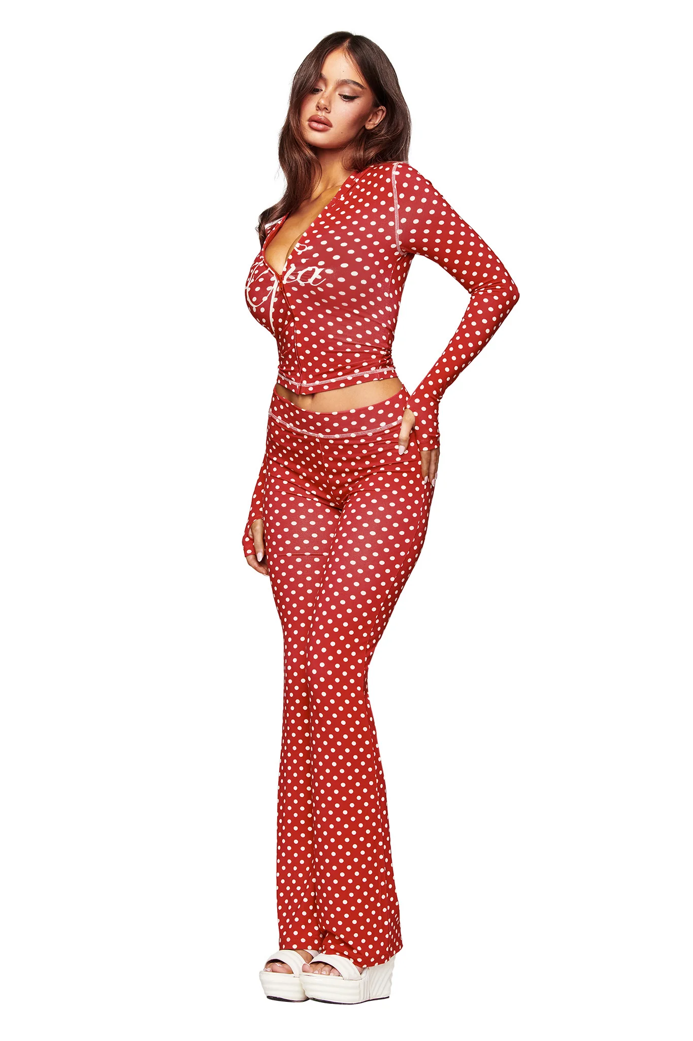BLARE TRACKPANT - RED POLKA DOT - Image 4