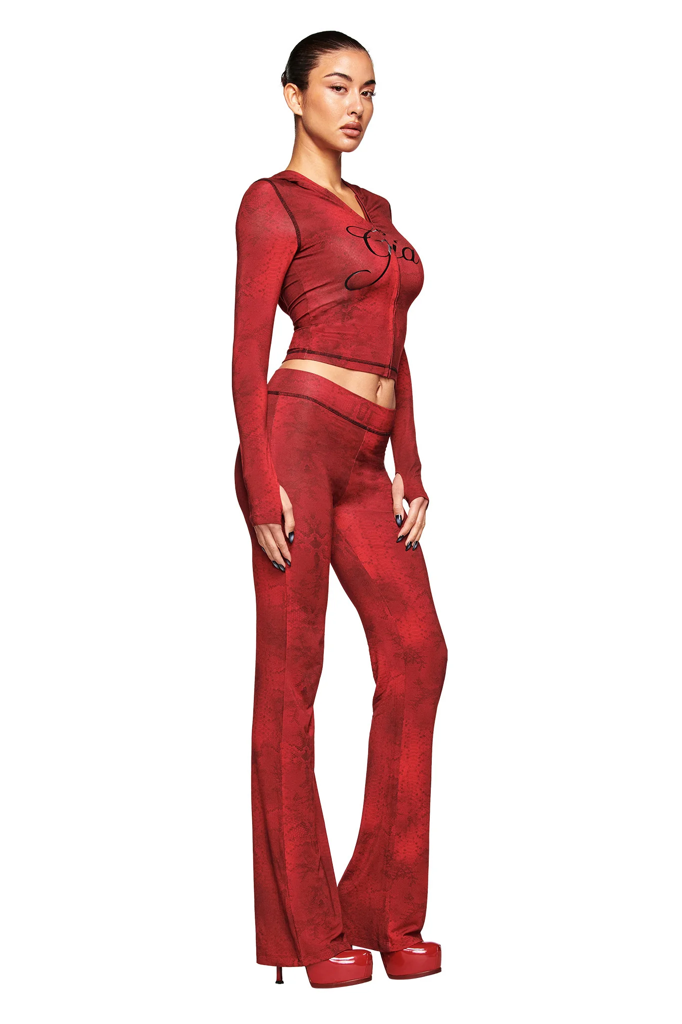 BLARE TRACKPANT - RED SERPENTINE - Image 2
