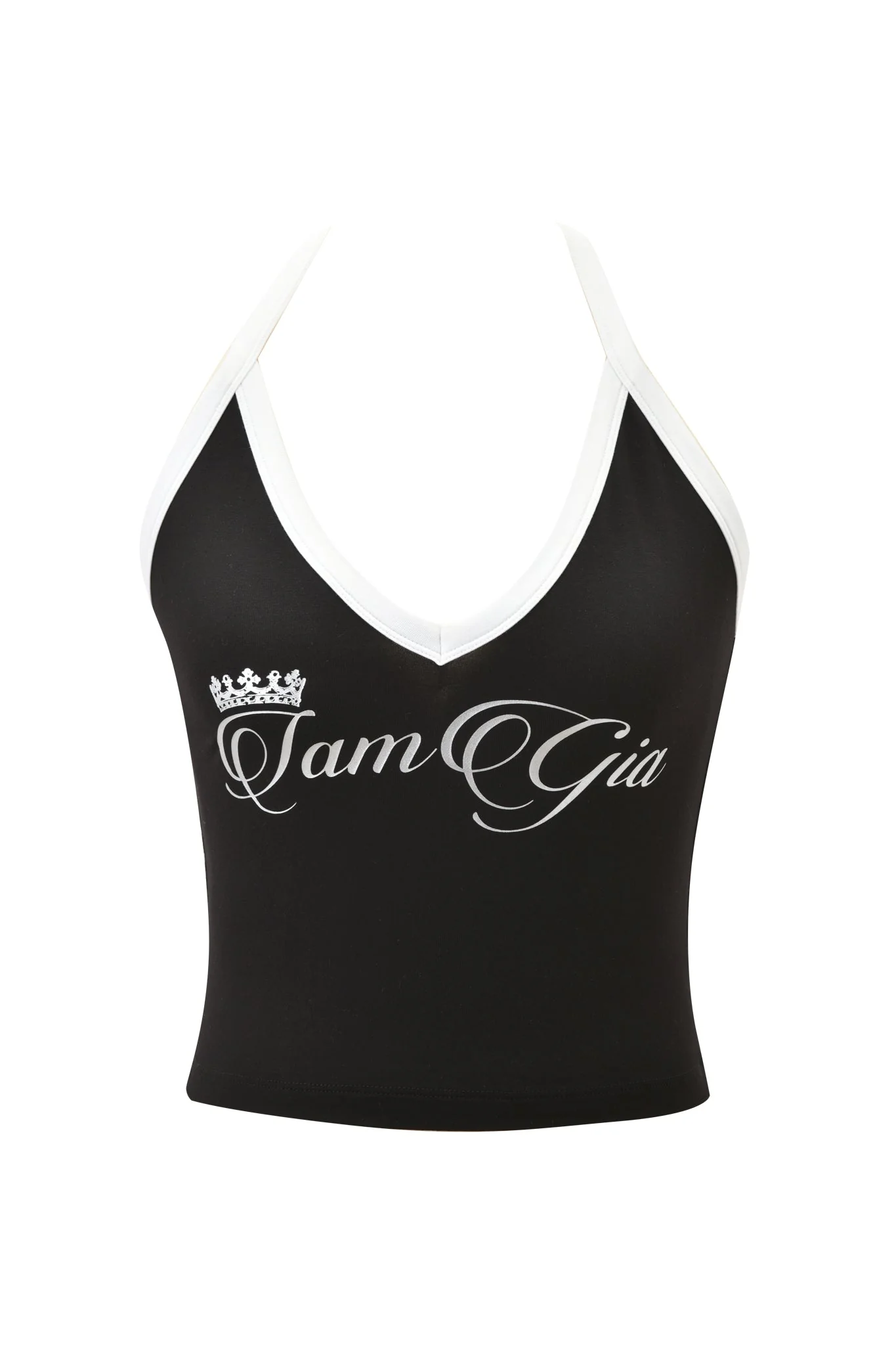BLARE V-NECK TANK - BLACK AND WHITE - Image 6