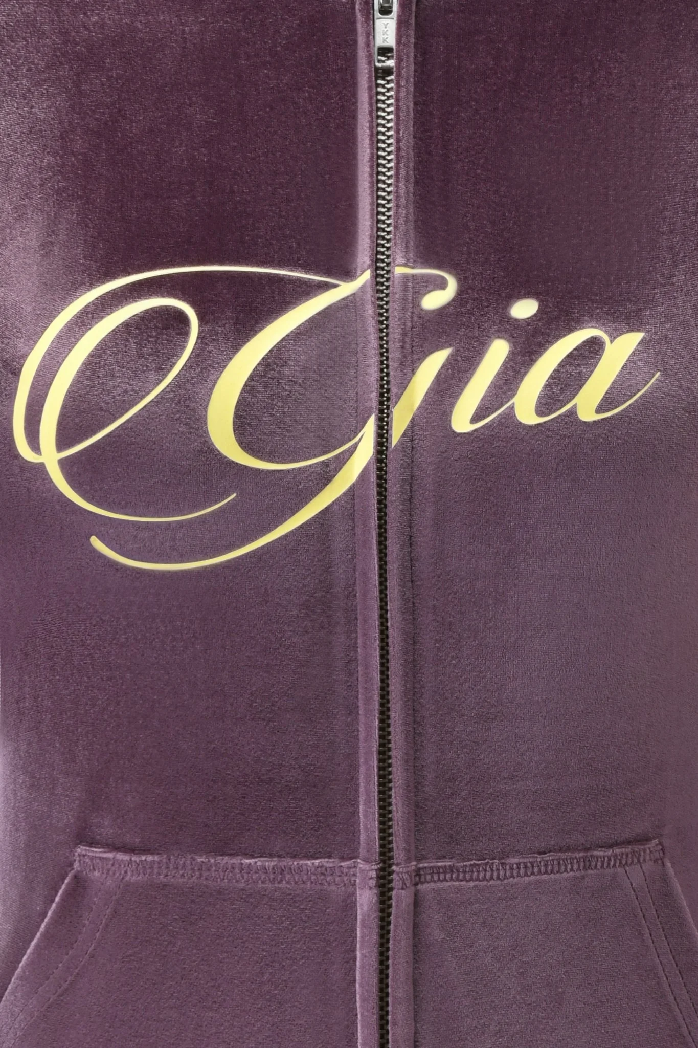 BLARE VELOUR POCKET HOODIE - PURPLE - Image 11
