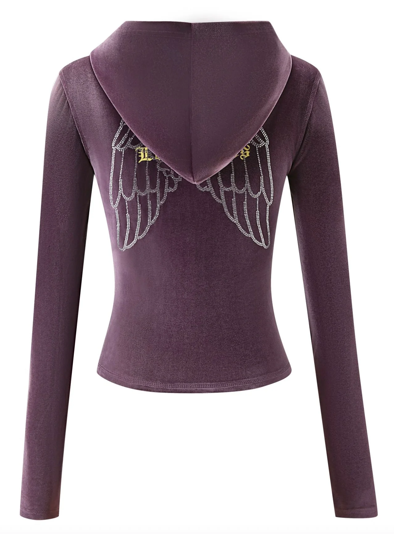 BLARE VELOUR POCKET HOODIE - PURPLE - Image 9