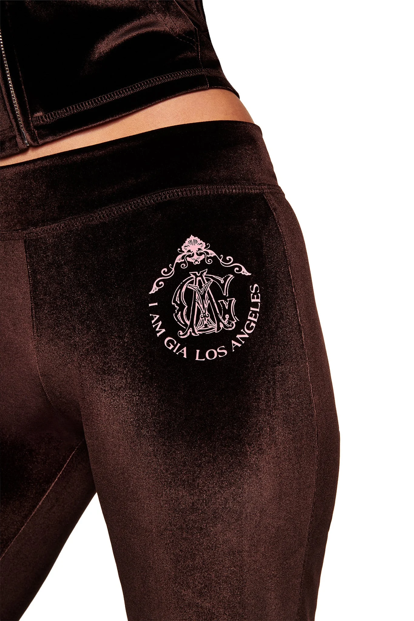 BLARE VELOUR POCKET TRACKPANT - CHOCOLATE - Image 4