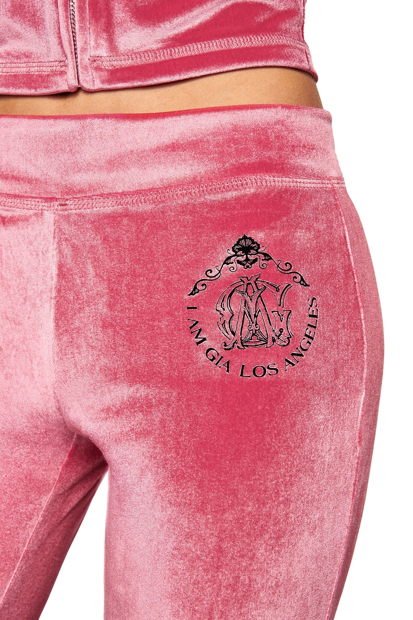 BLARE VELOUR POCKET TRACKPANT - PINK - Image 4