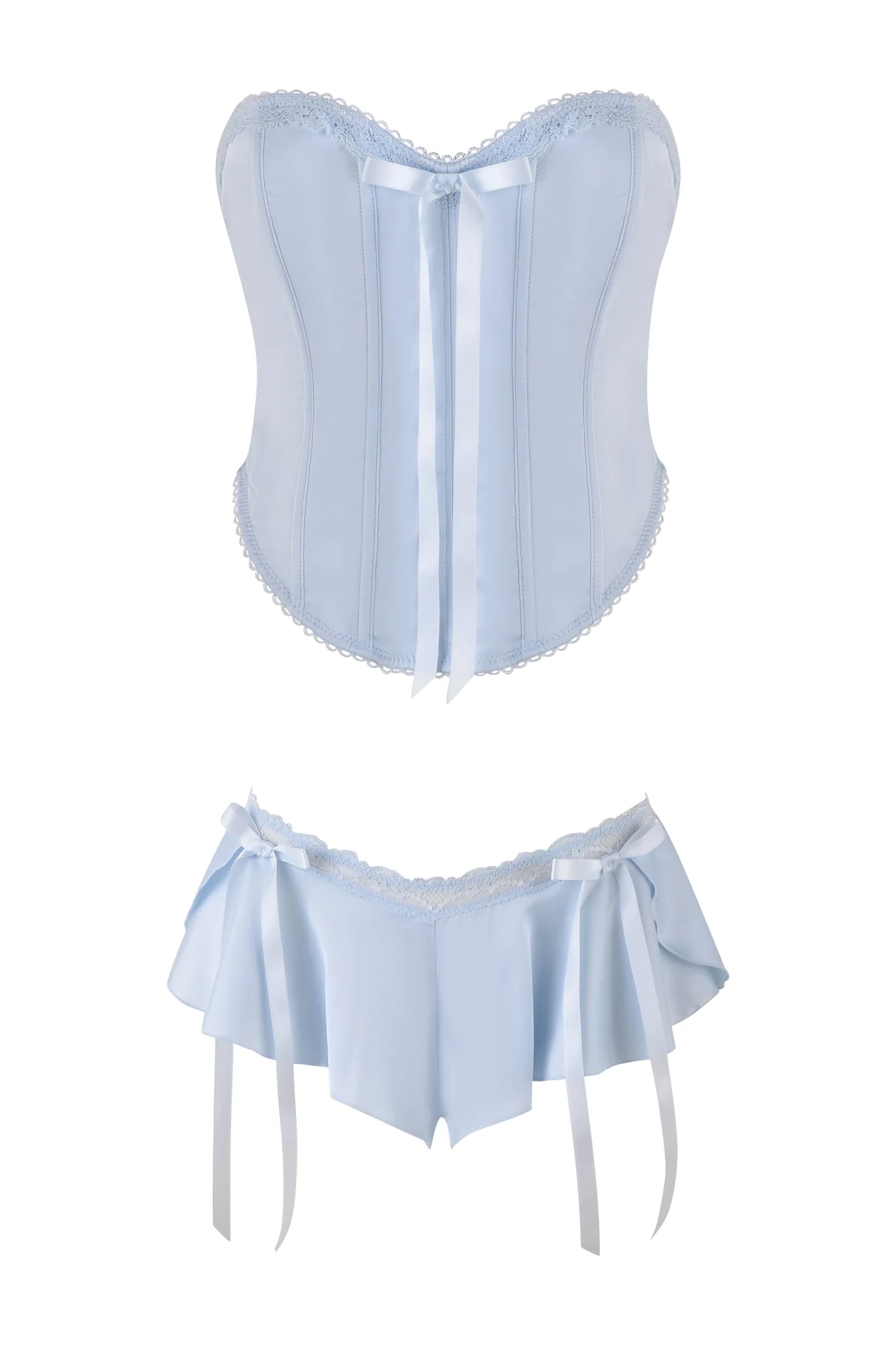 BRIDGET BUSTIER SHORT SET - BLUE - Image 8
