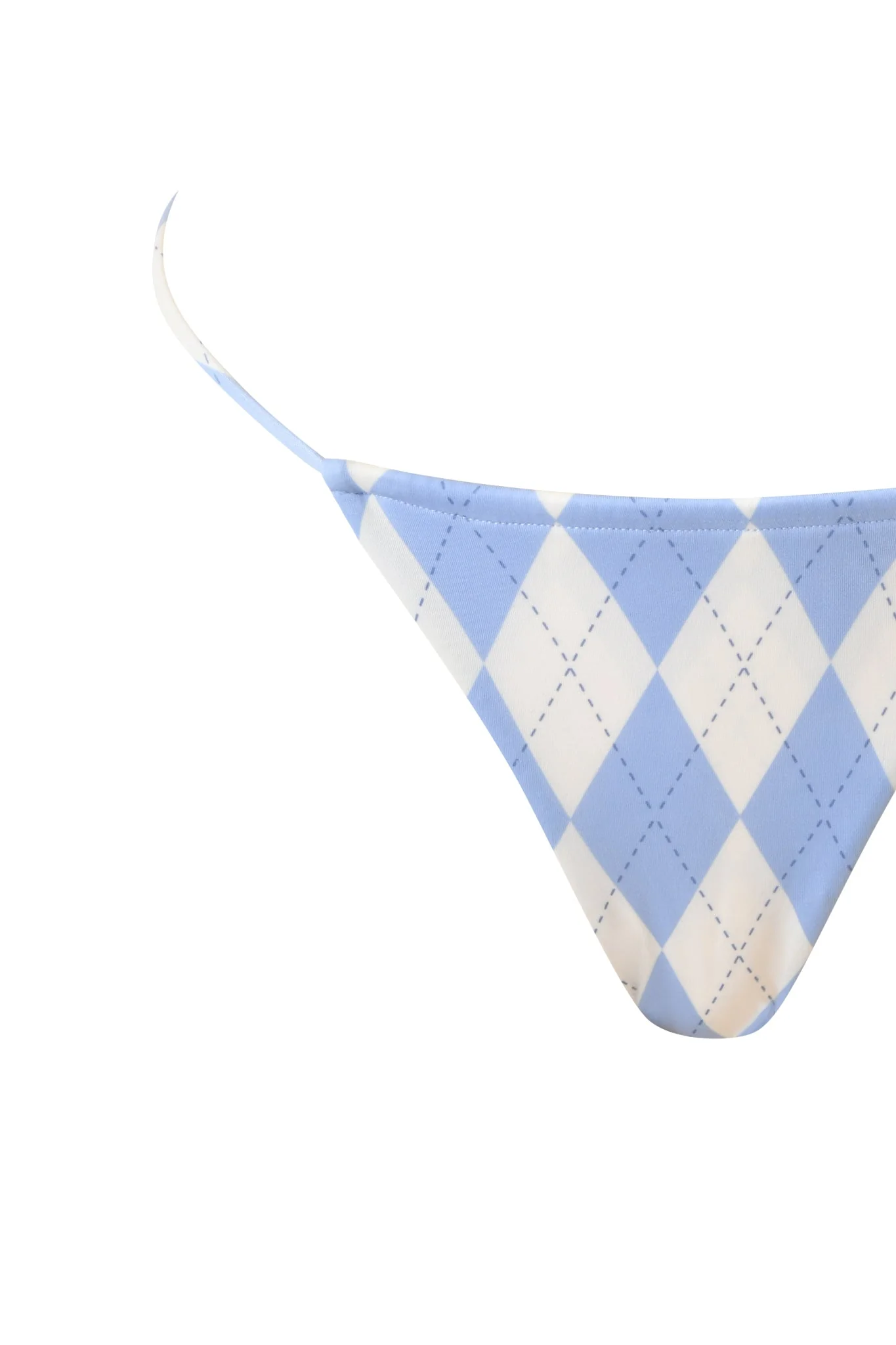 BRITT BIKINI BOTTOM - BLUE ARGYLE - Image 7