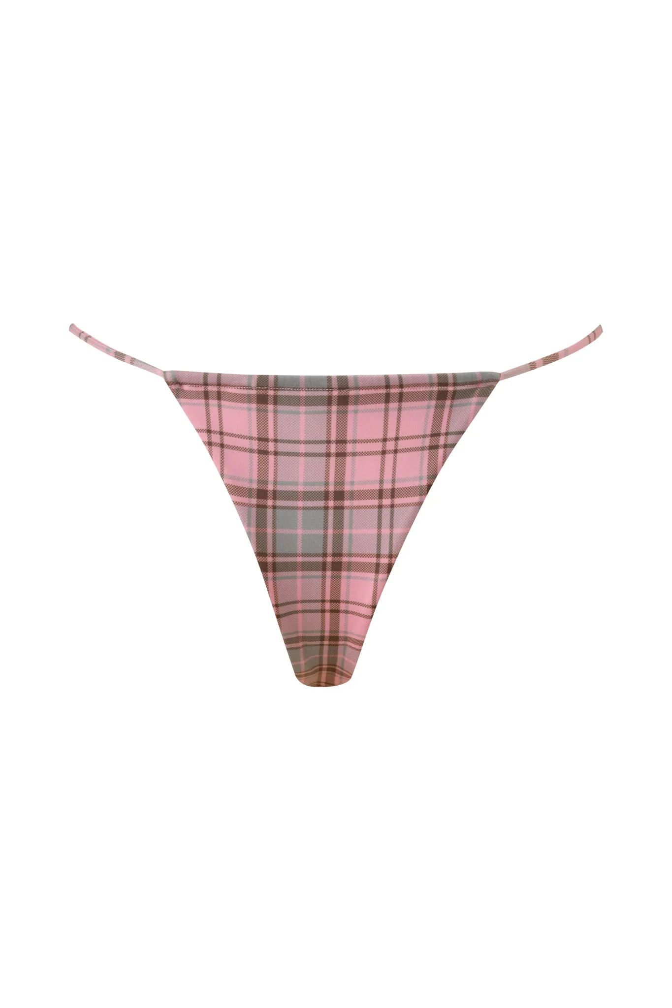 BRITT BIKINI BOTTOM - PINK PLAID - Image 7