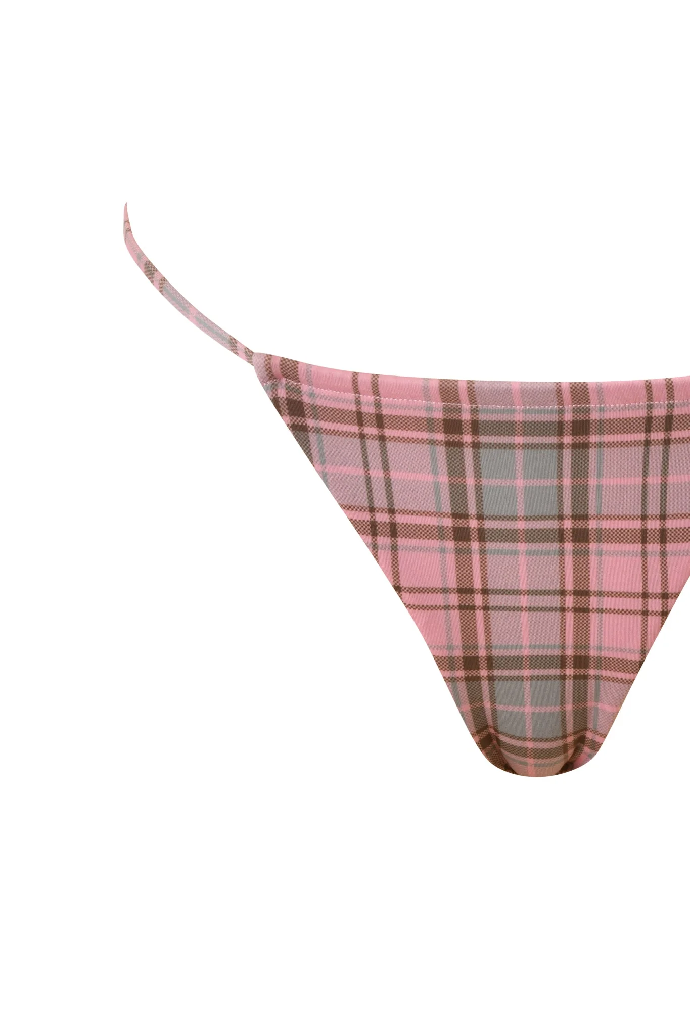 BRITT BIKINI BOTTOM - PINK PLAID - Image 8