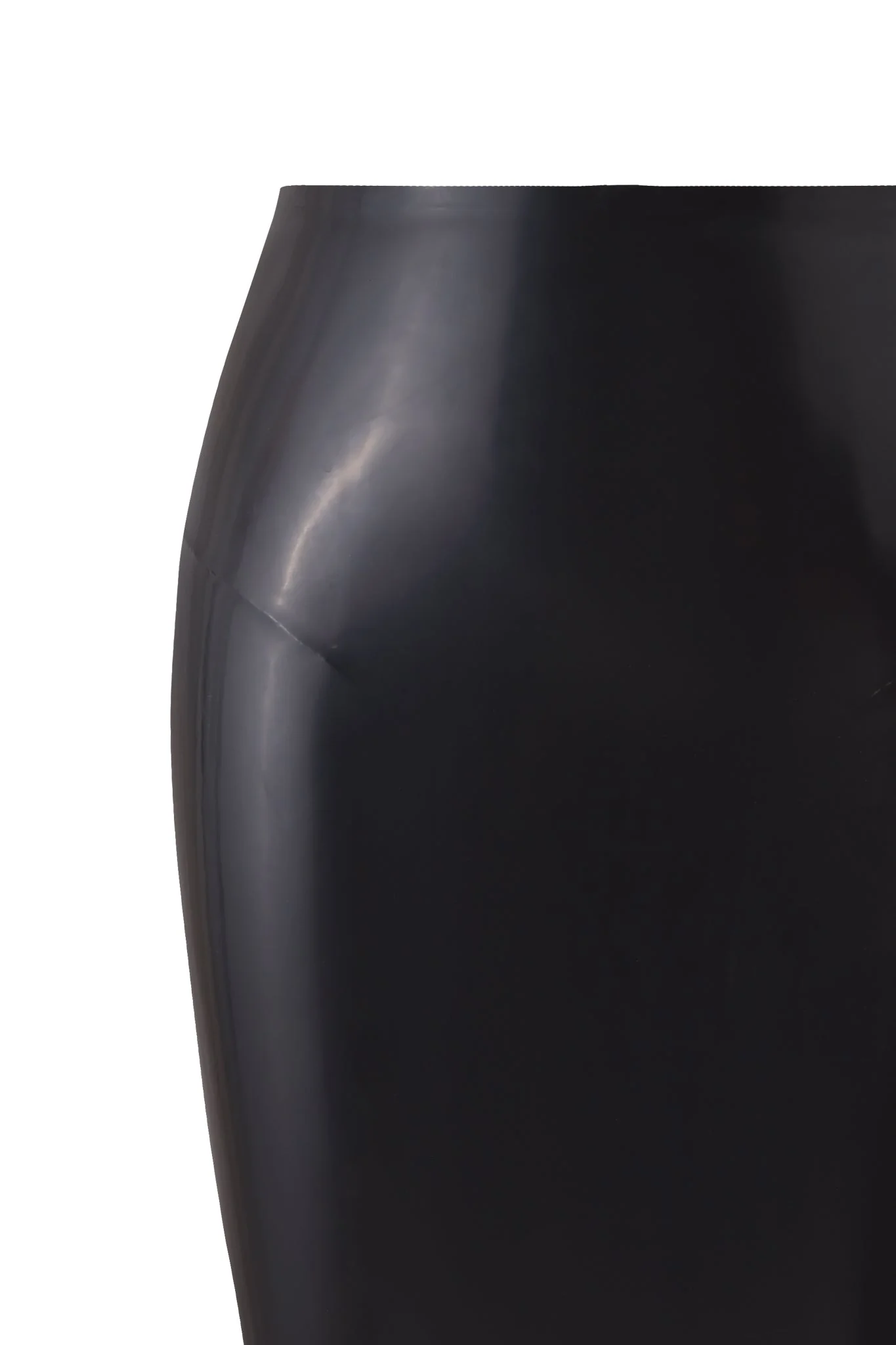 BUFFY LATEX MIDI SKIRT - BLACK - Image 9