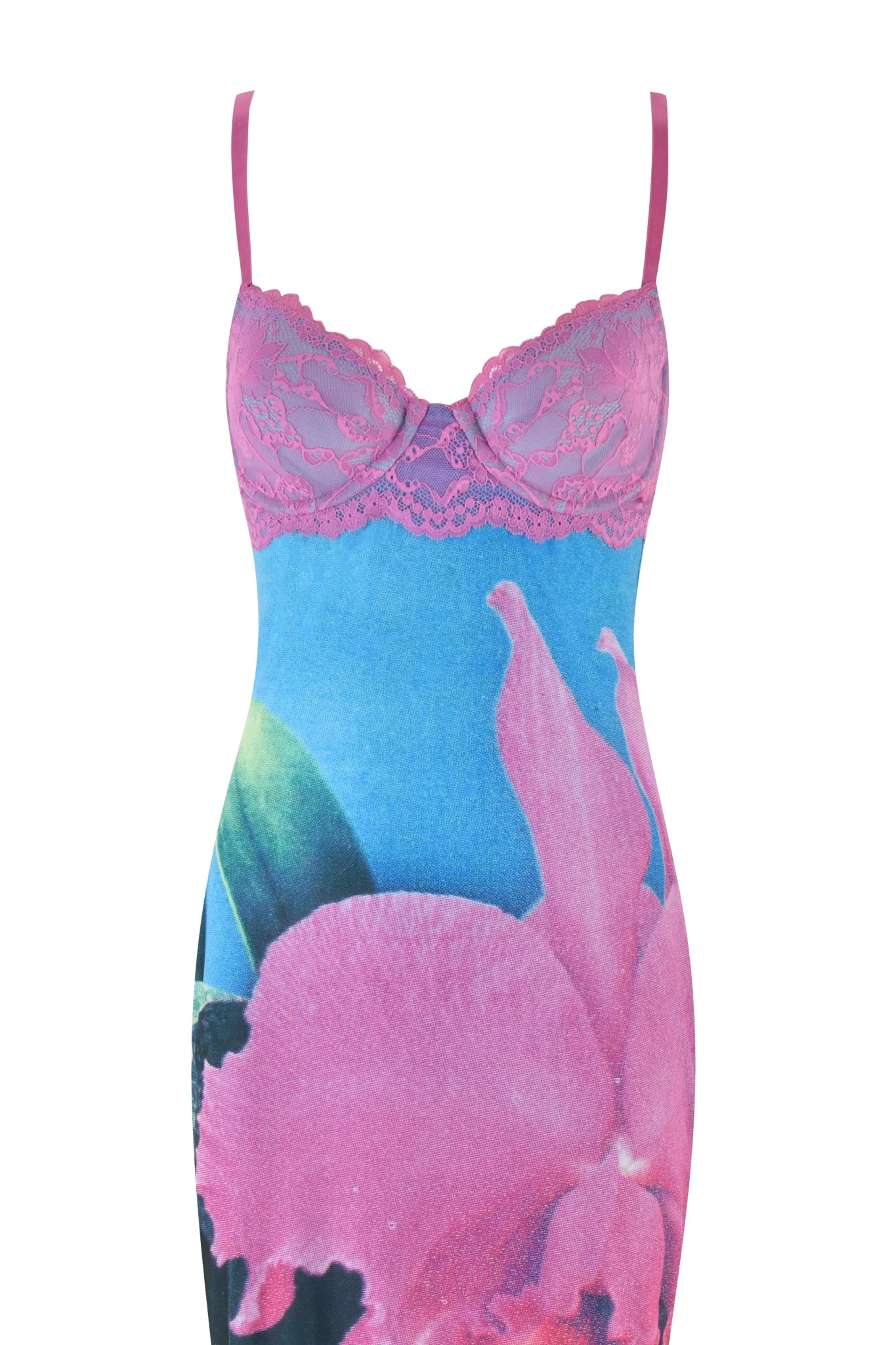 CALYPSO MAXI DRESS - BLUE : FLORAL : BLUE ORCHID PRINT - Image 7