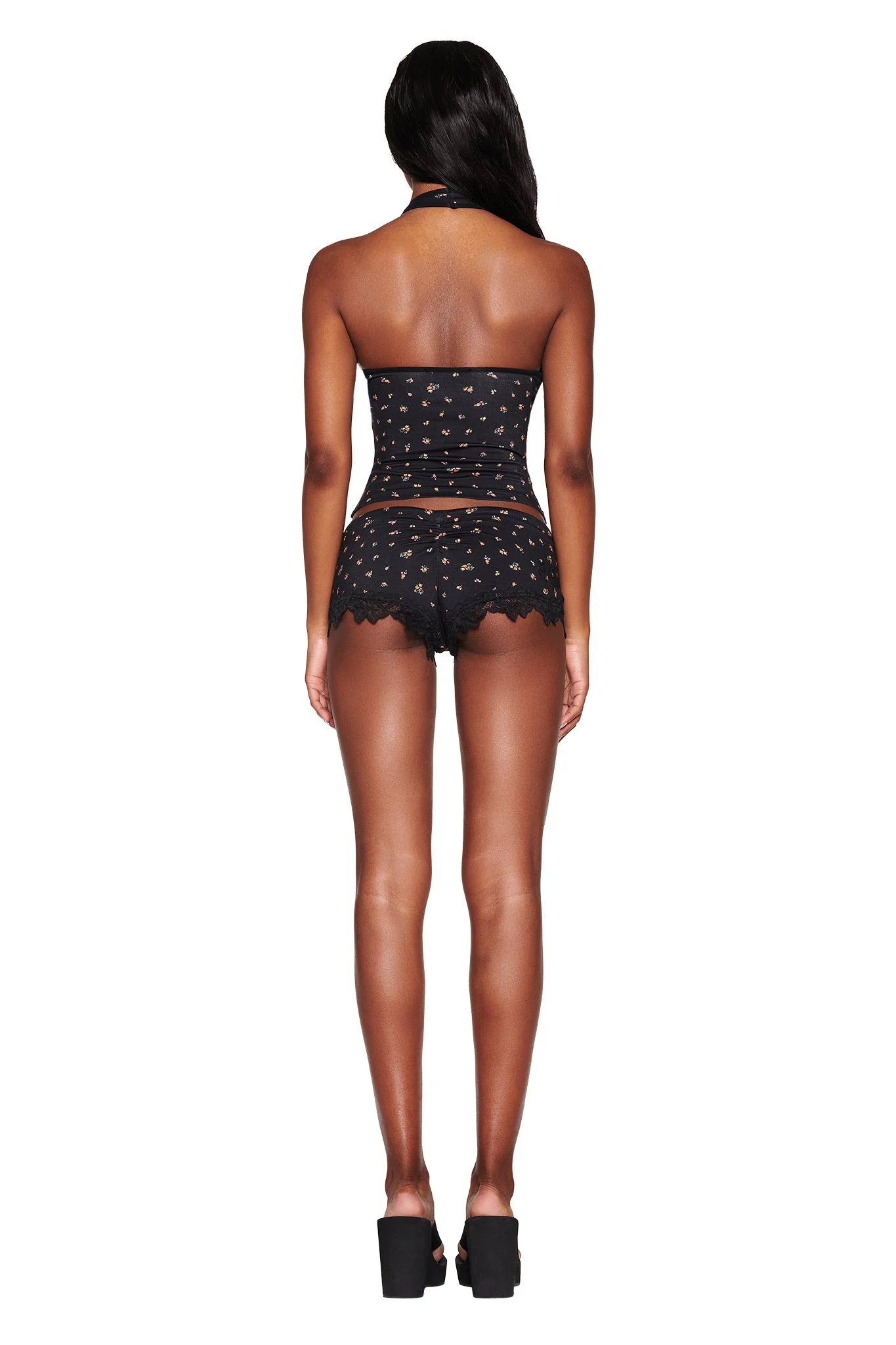 CELESTE TOP - BLACK : DITSY FLORAL - Image 6