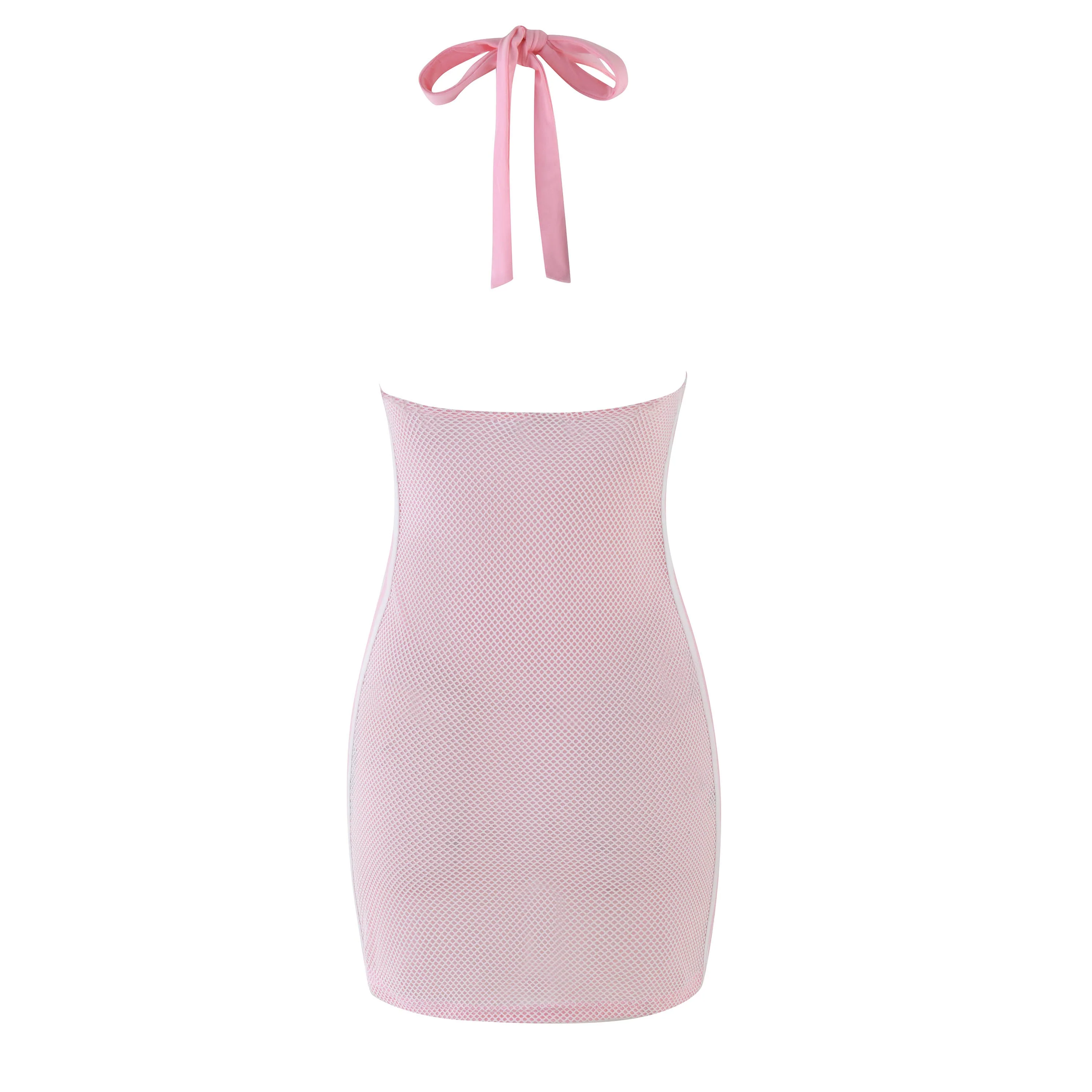 CHANDLER MINI DRESS - PINK : BABY PINK - Image 9