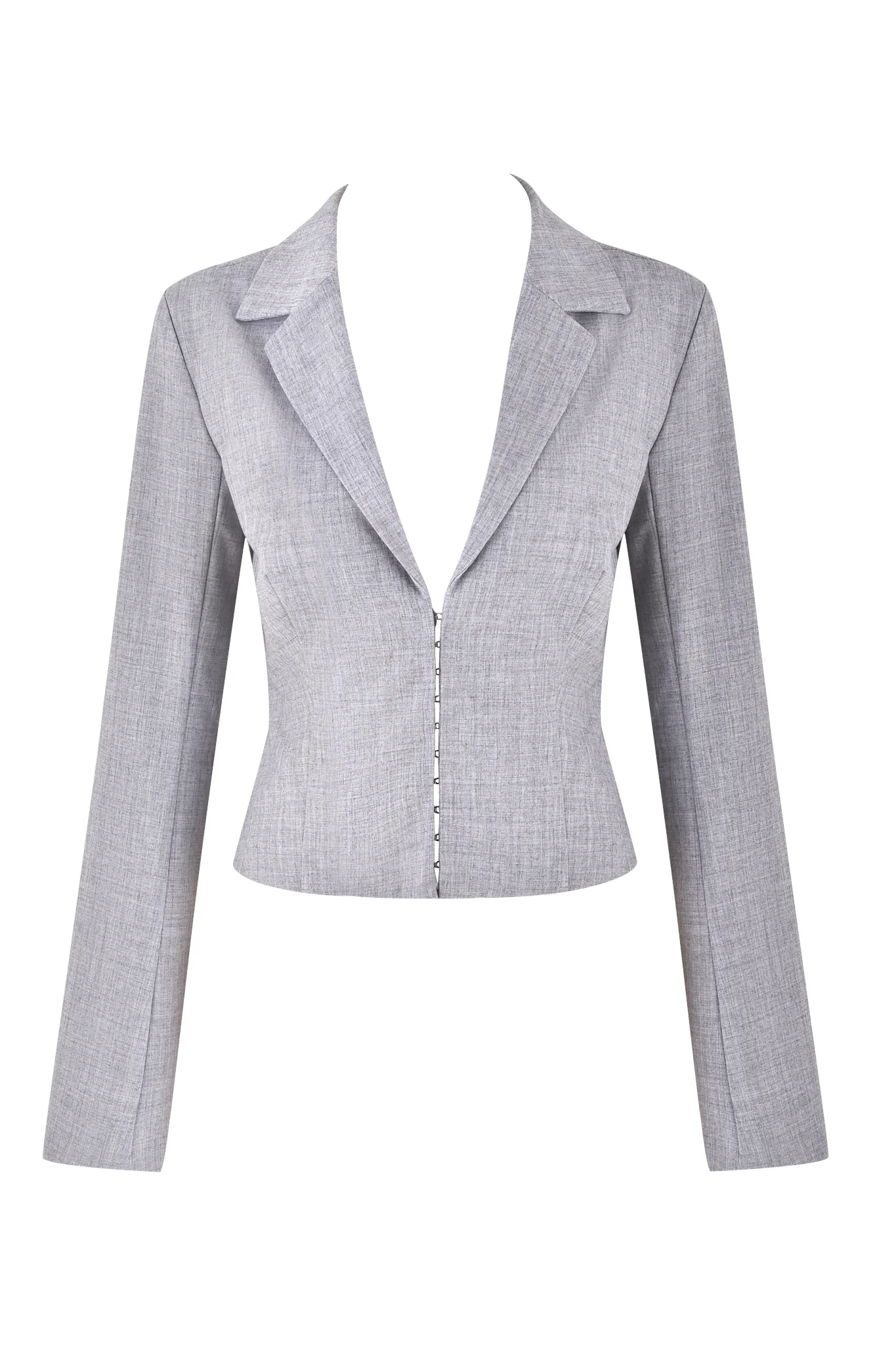 CLAUDETTE JACKET - GREY : PLAID - Image 5