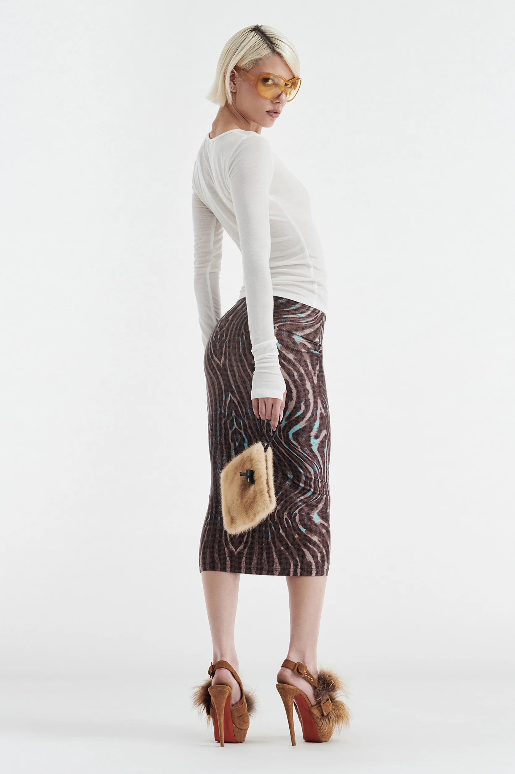 CLAUDIA LONG SLEEVE BASIC TOP - WHITE - Image 3