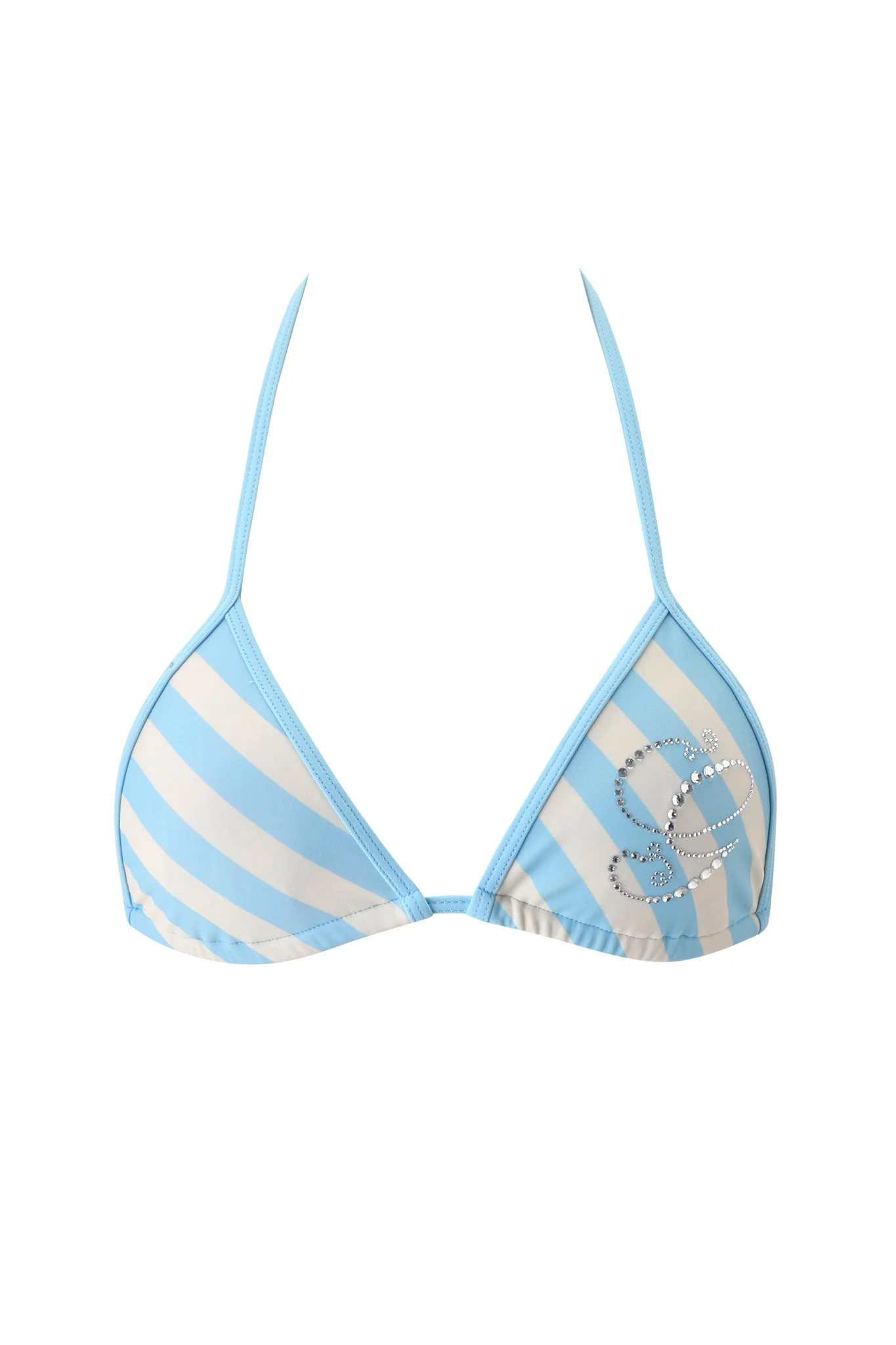 CORDELIA BIKINI TOP - BLUE STRIPE - Image 6