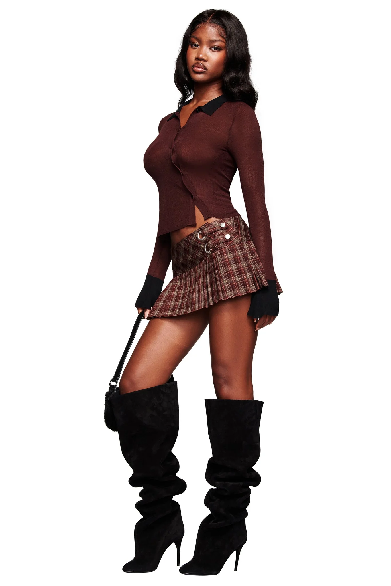 DAVINA TOP - BROWN - Image 2