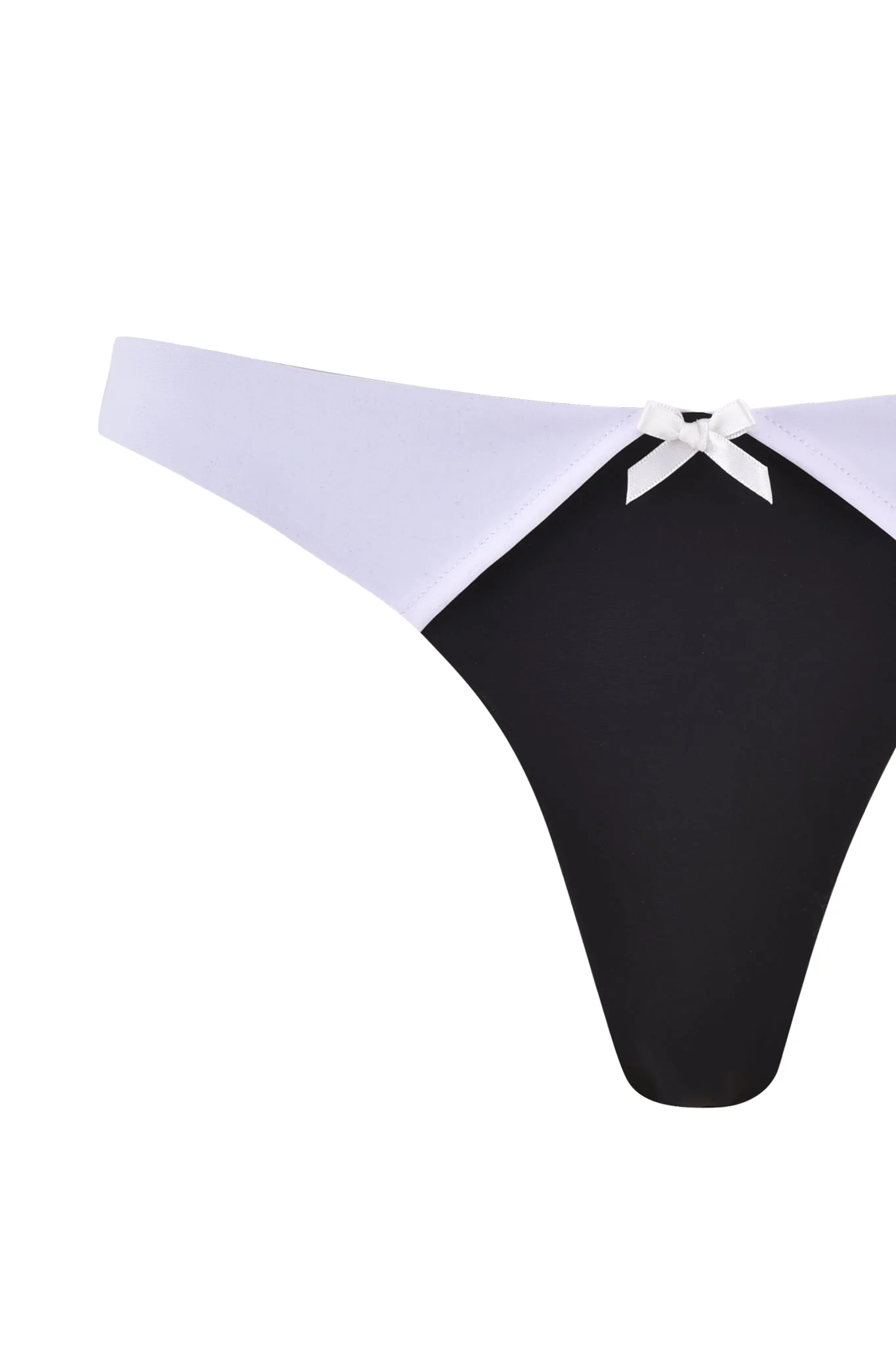 DION TUXEDO BIKINI BOTTOM - BLACK : WHITE - Image 7