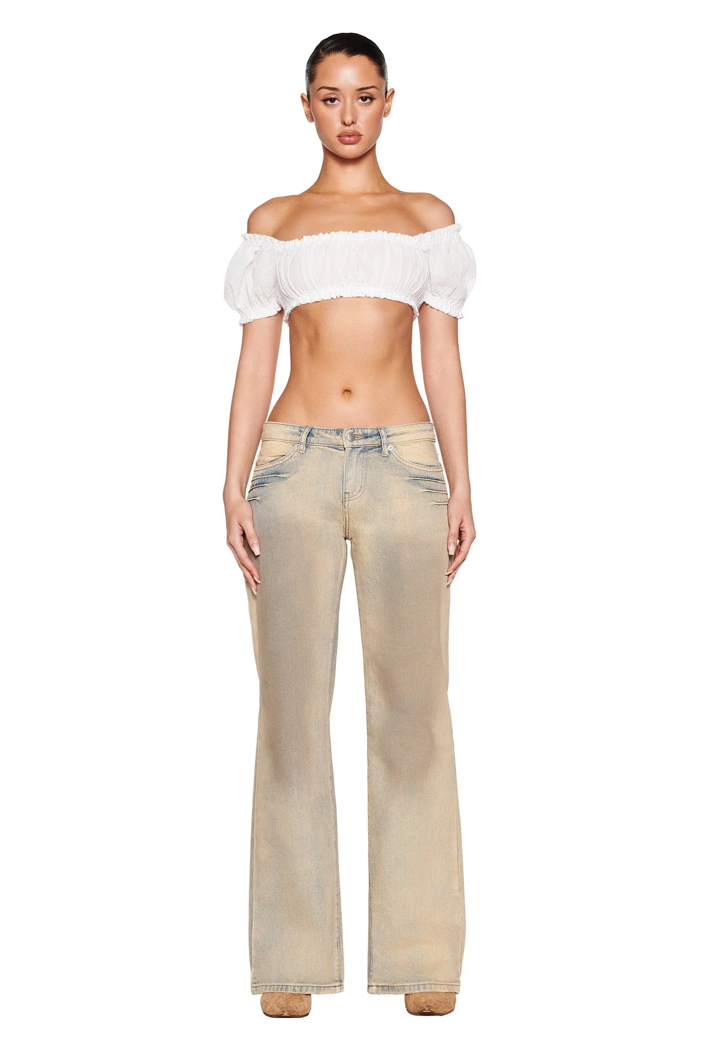 DYLAN JEAN - BEIGE : TAN WASH - Image 2