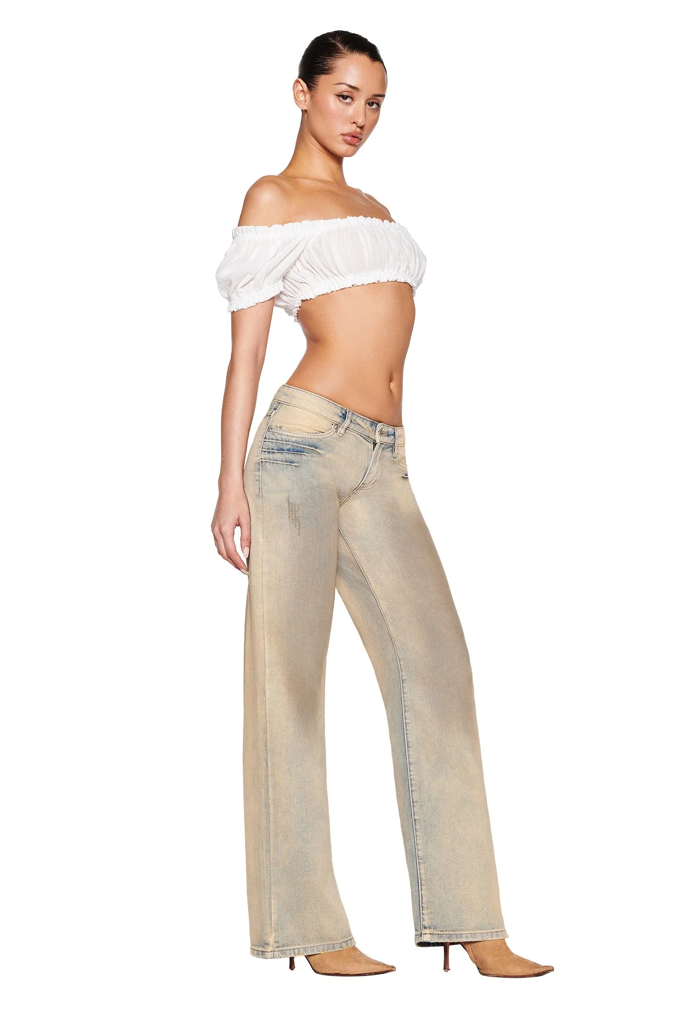 DYLAN JEAN - BEIGE : TAN WASH - Image 4