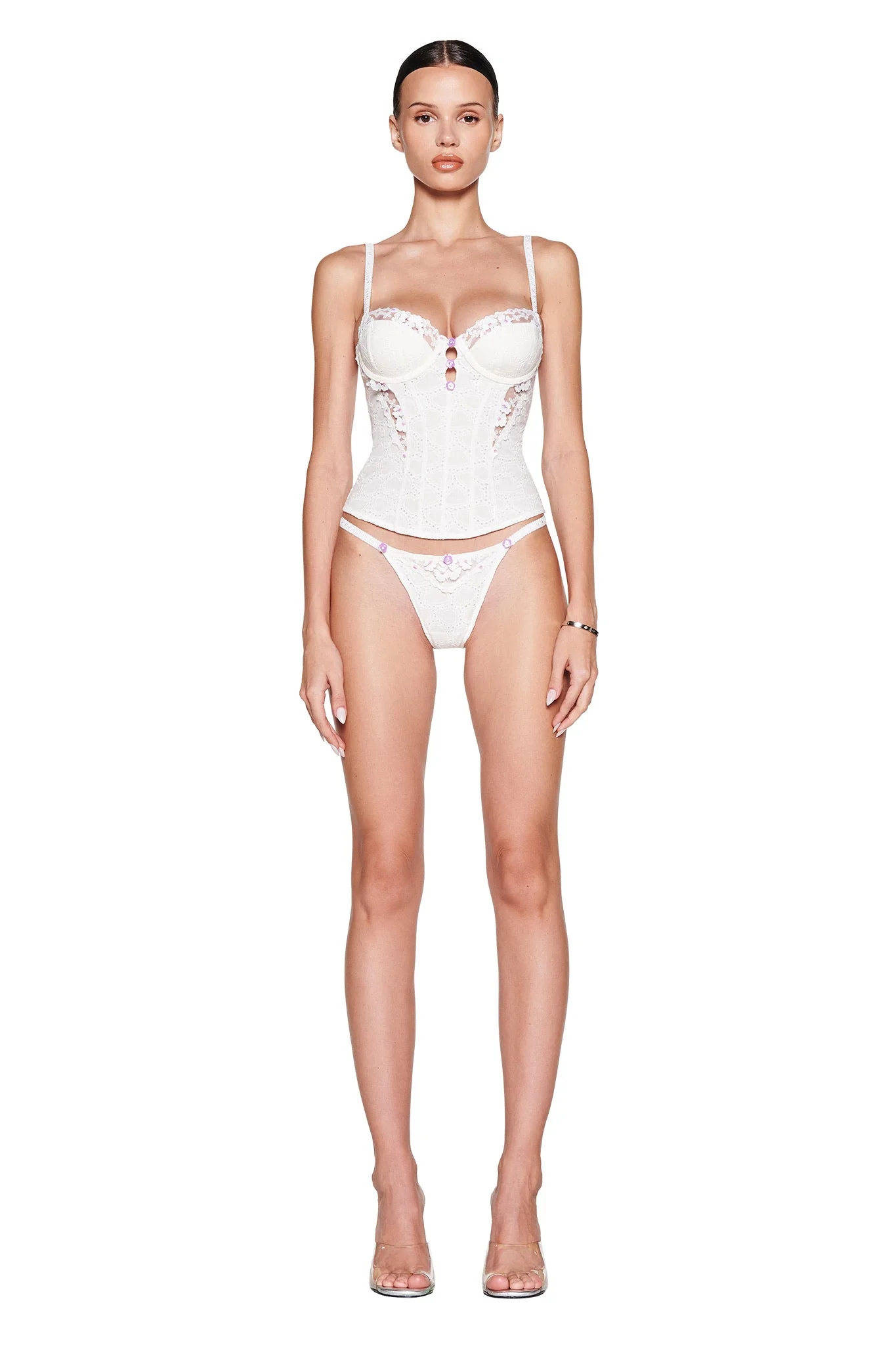 ELLA BUSTIER SET - WHITE - Image 2