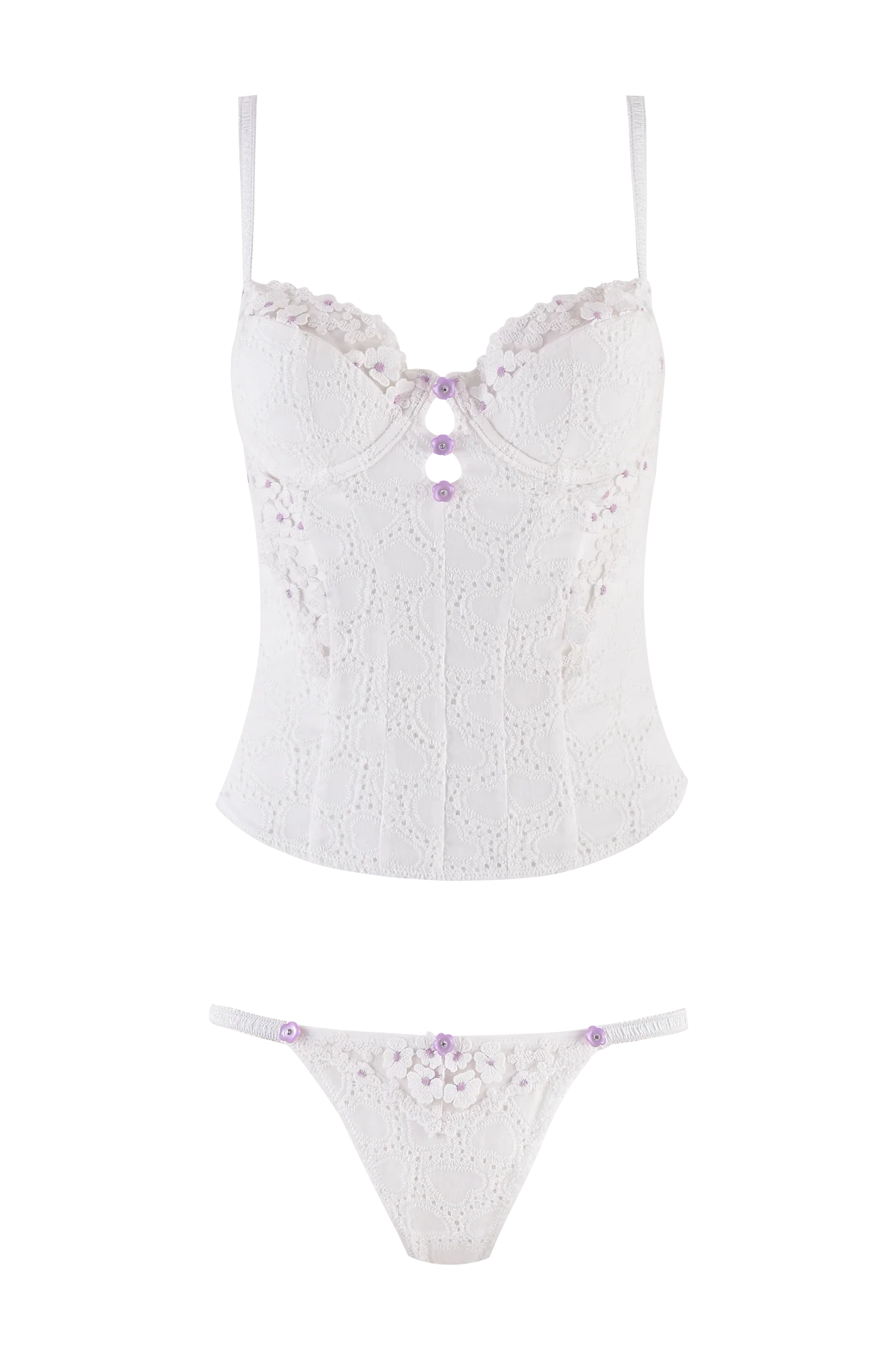 ELLA BUSTIER SET - WHITE - Image 8