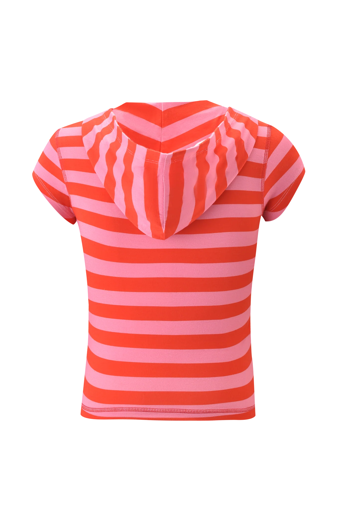 FAFI BLARE CAP SLEEVE HOODIE - PINK STRIPE - Image 8