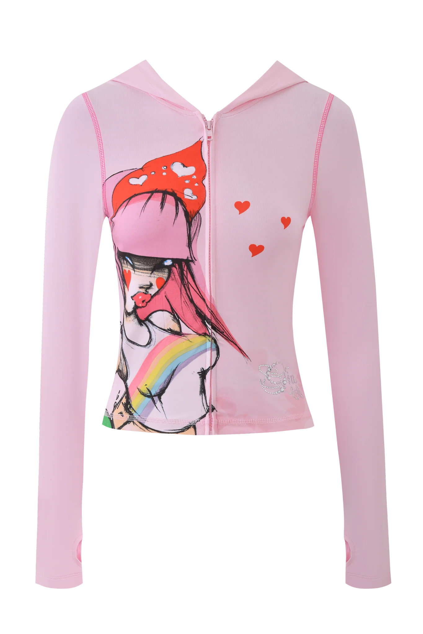 FAFI BLARE HOODIE - BABY PINK - Image 5