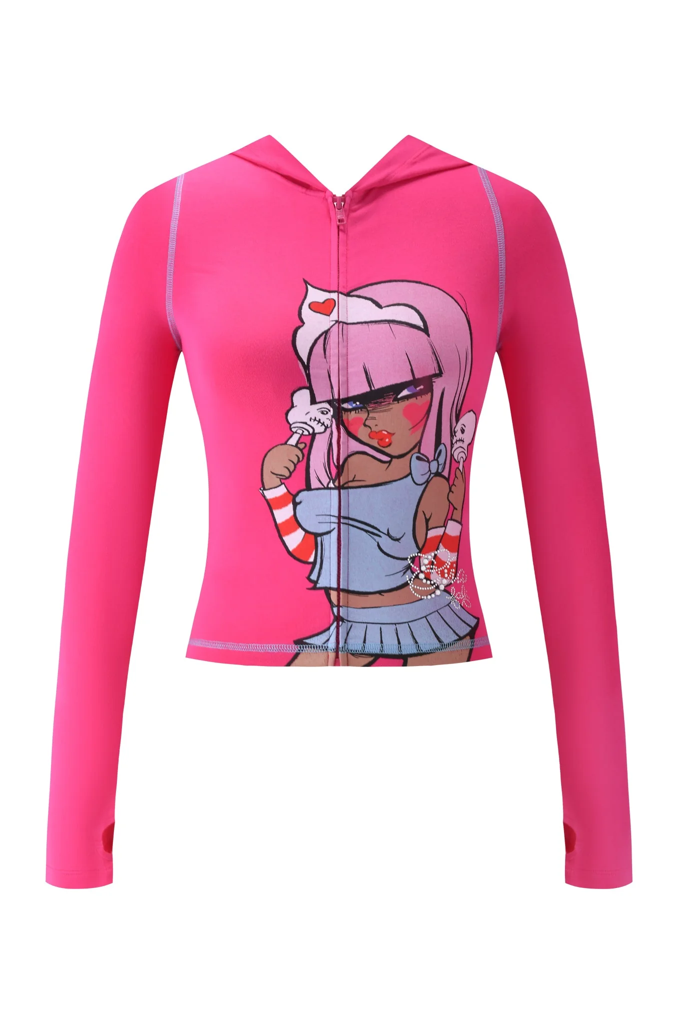 FAFI BLARE HOODIE - HOT PINK - Image 5