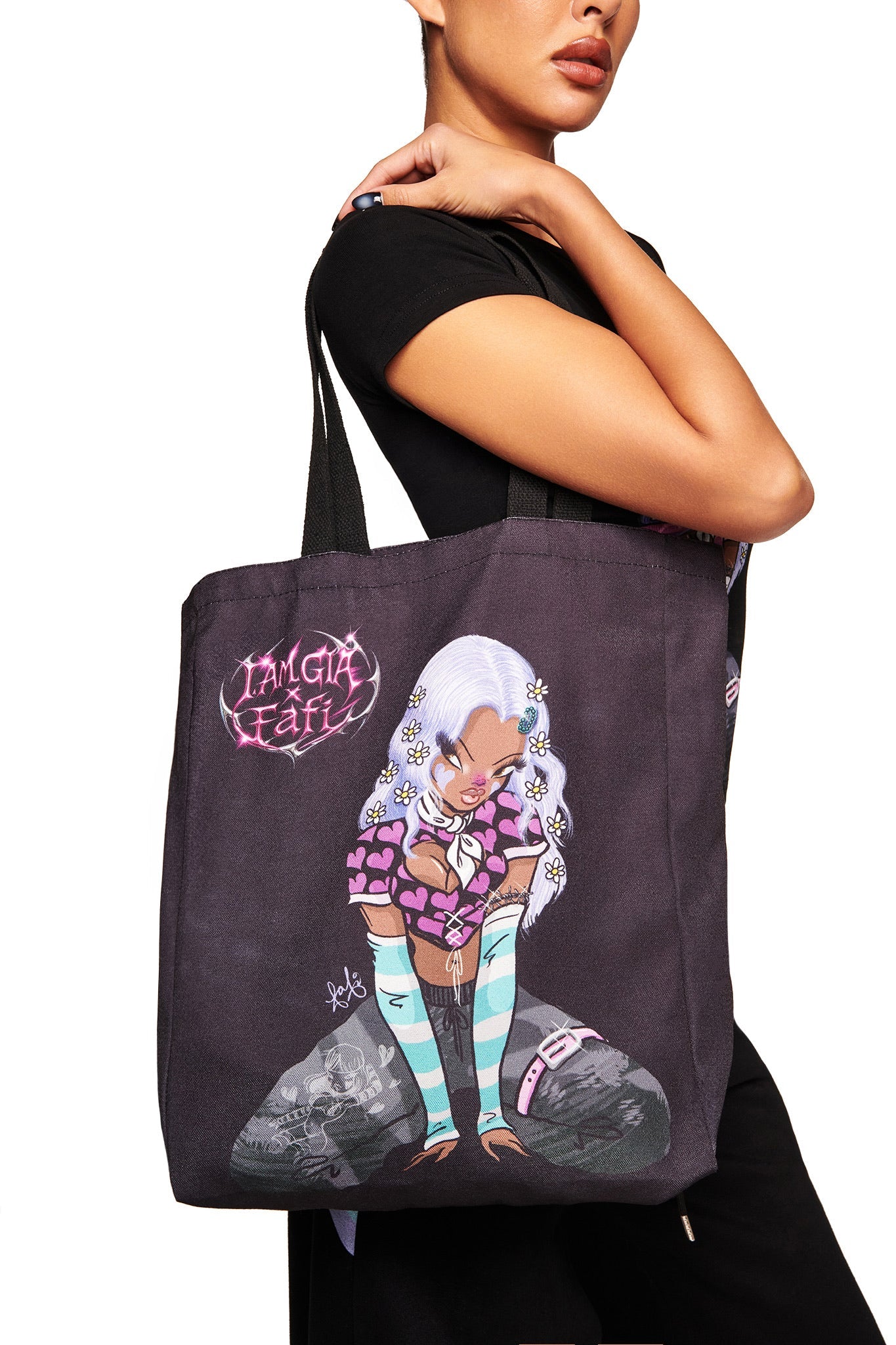 FAFI TOTE BAG - BLACK - Image 2