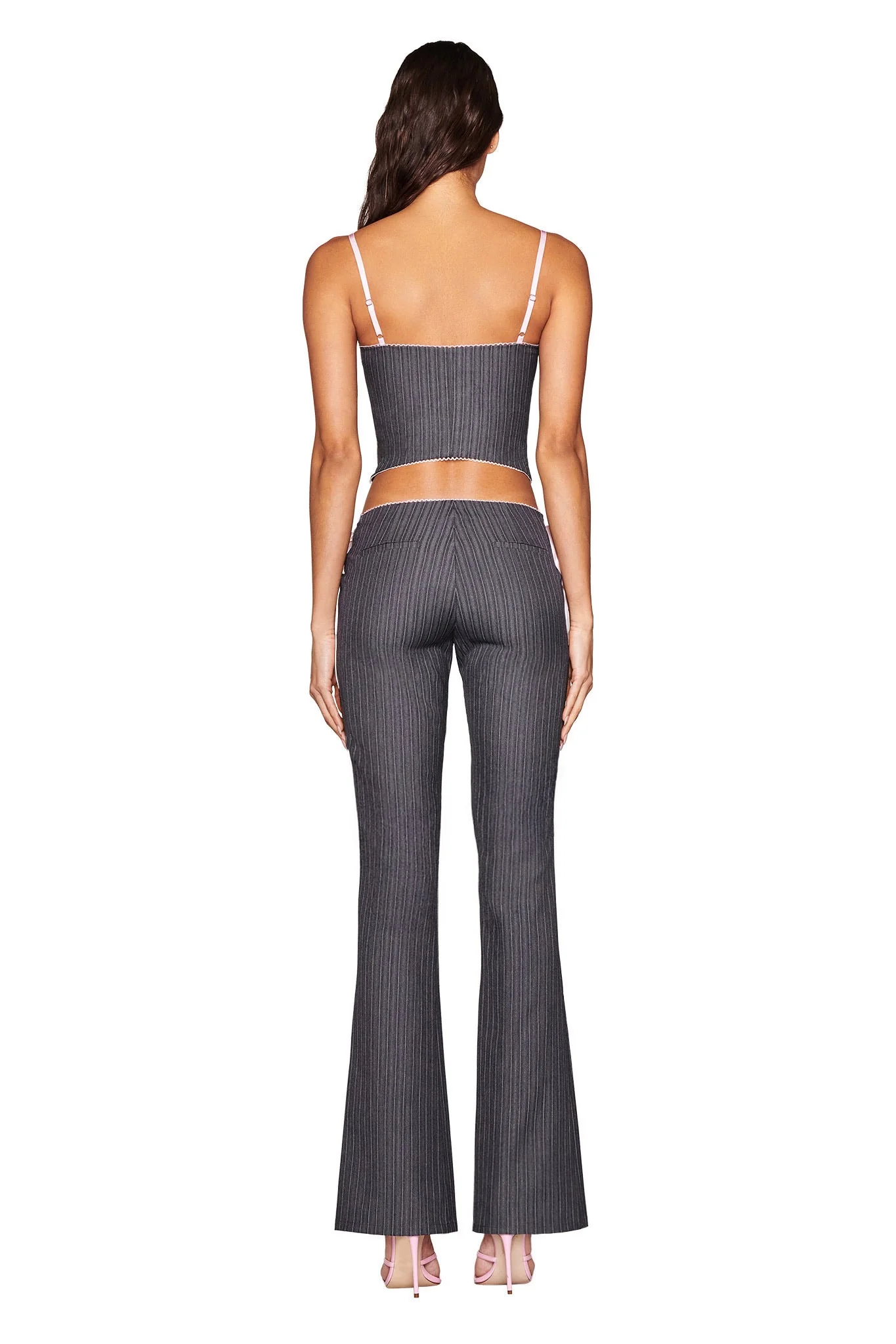 FLORIAN CORSET - GREY : GREY PINSTRIPE - Image 5