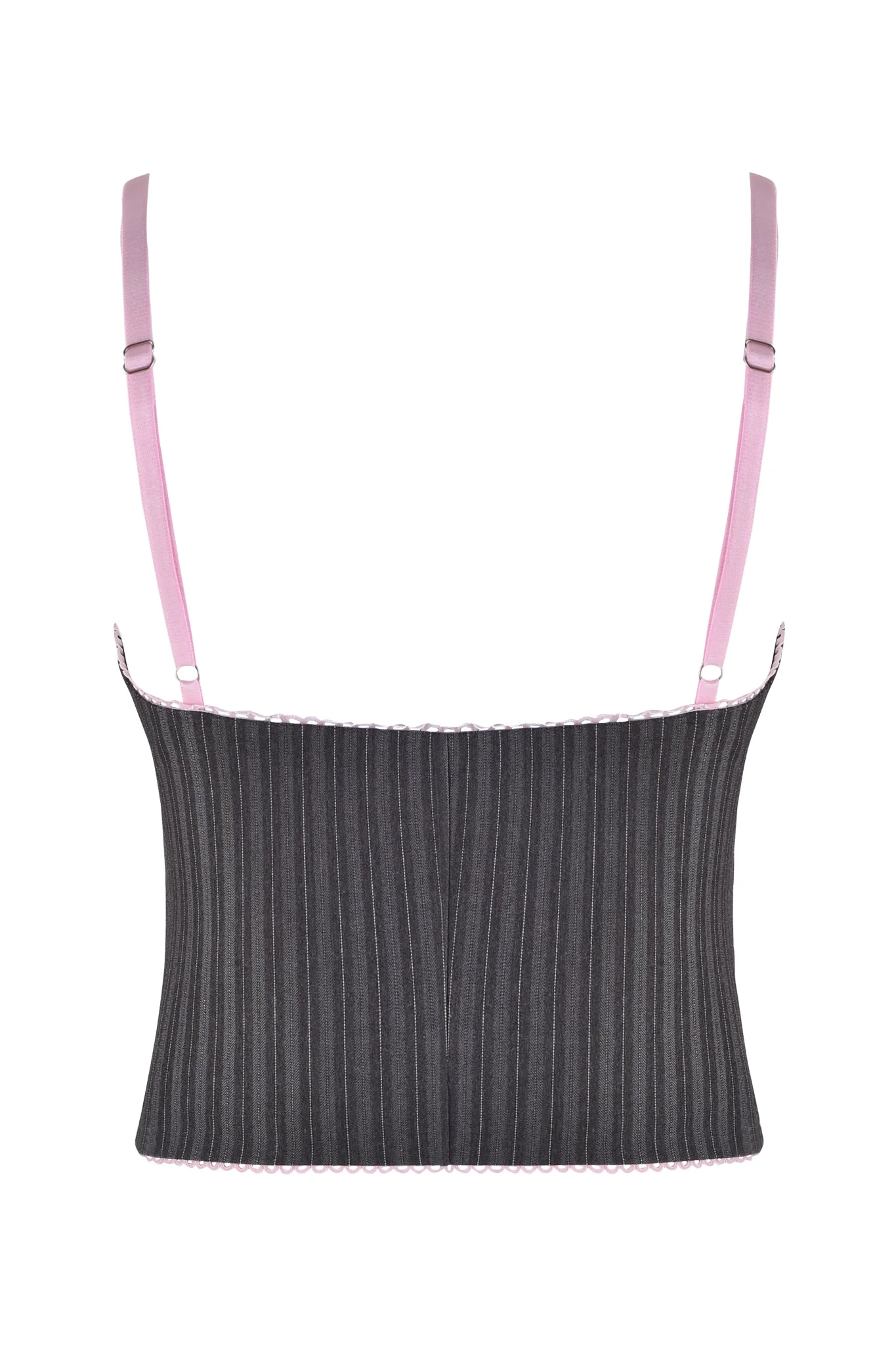 FLORIAN CORSET - GREY : GREY PINSTRIPE - Image 7