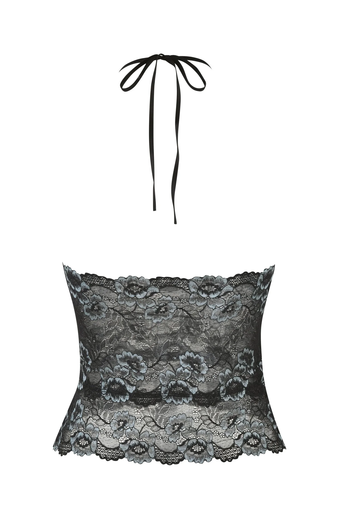 GEM HALTER TOP - BLACK : BLACK BLUE - Image 6