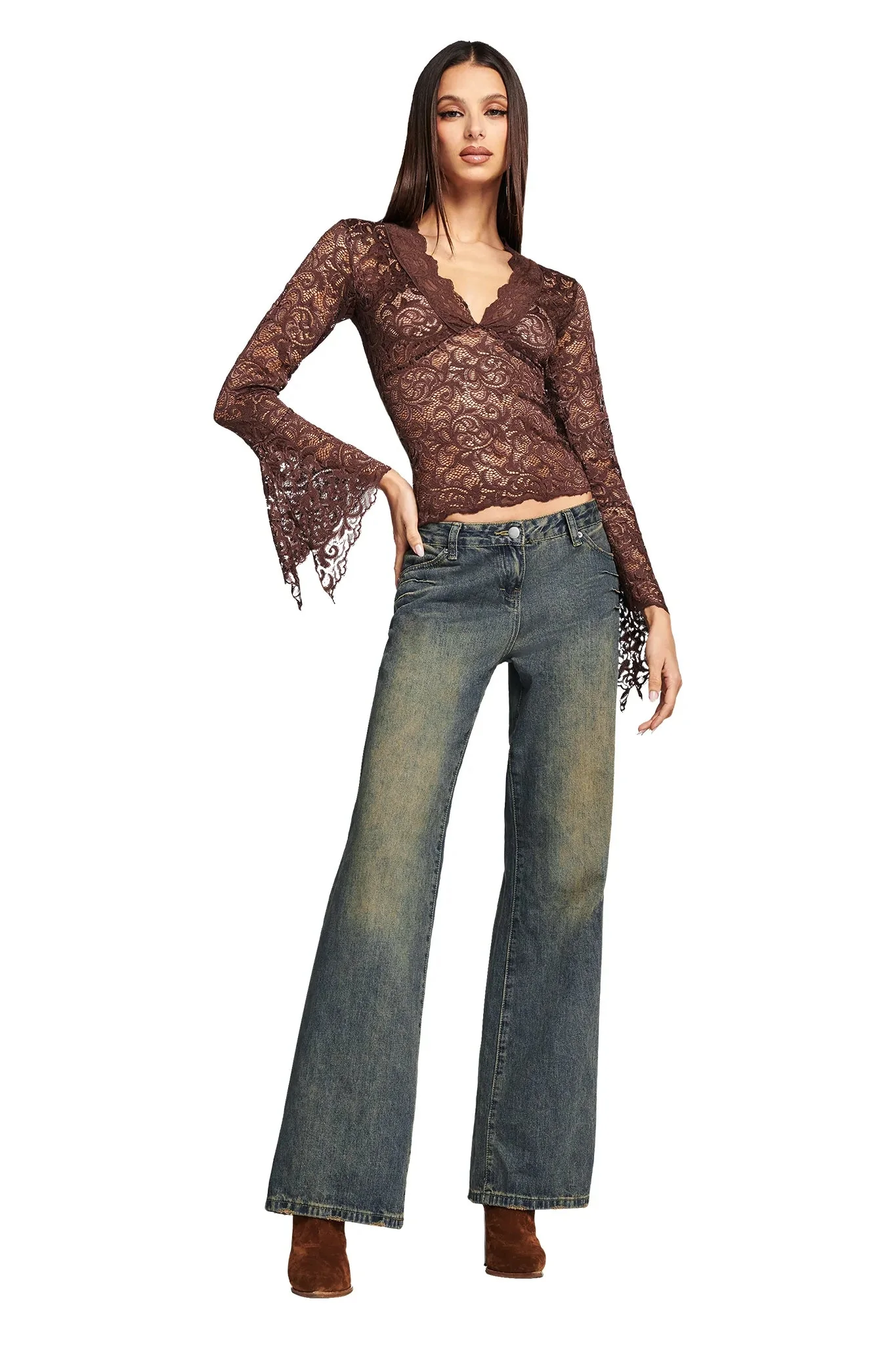 GEMMA TOP - NEUTRAL : CHOCOLATE - Image 7