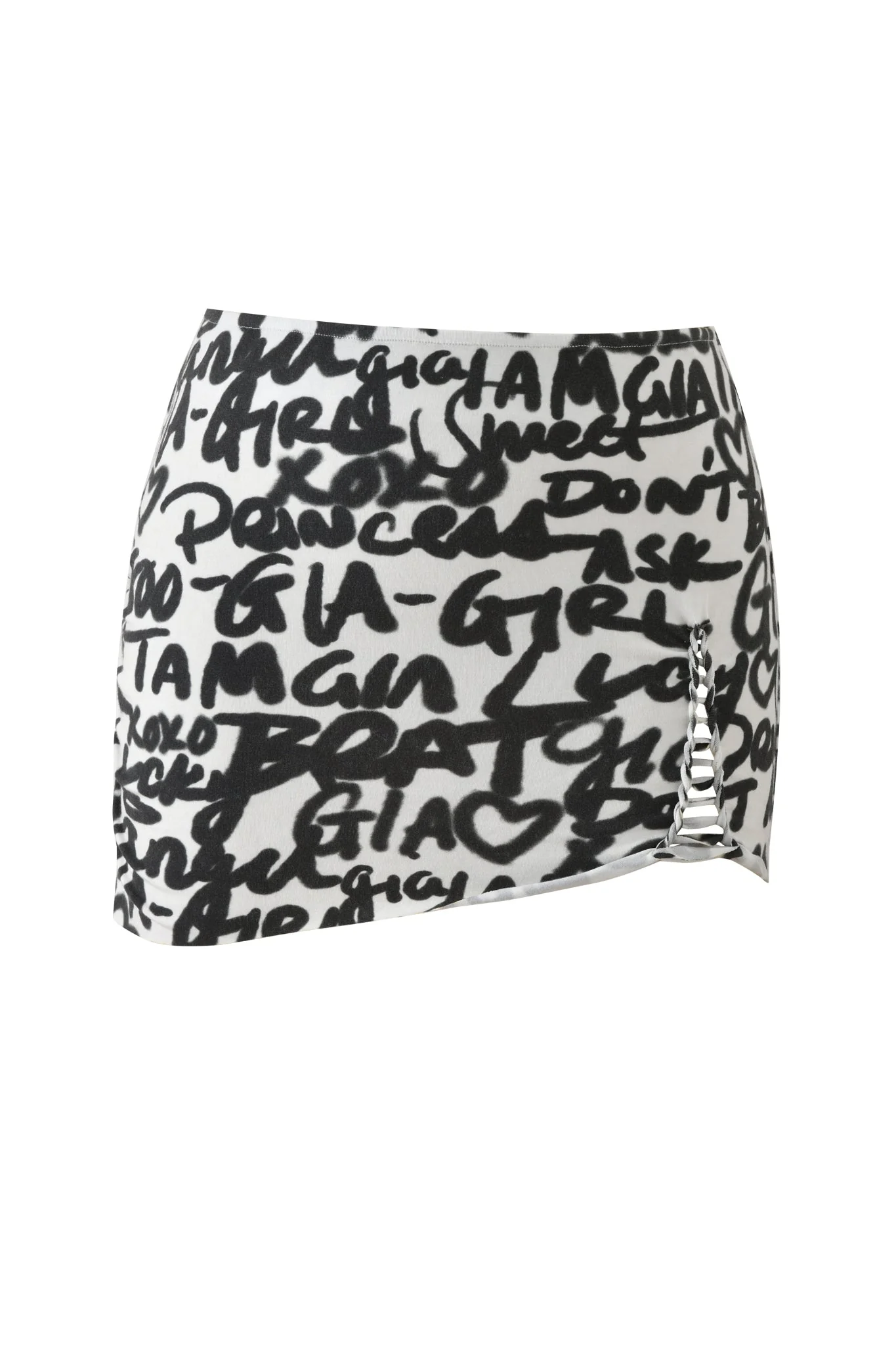HONEY MACRAME MINI SKIRT - WRITING ON THE WALL - Image 6