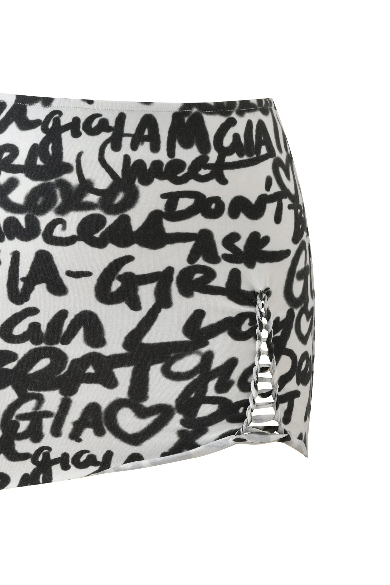 HONEY MACRAME MINI SKIRT - WRITING ON THE WALL - Image 8
