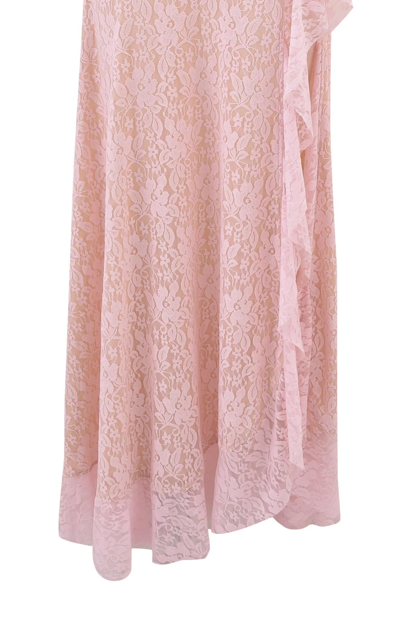IRISIA LACE HALTER MAXI DRESS - BABY PINK - Image 7