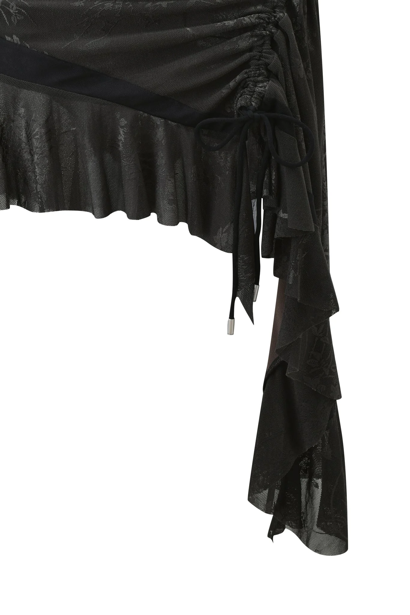 ISOLAE ASYMMETRICAL MINI SKIRT - BLACK - Image 9