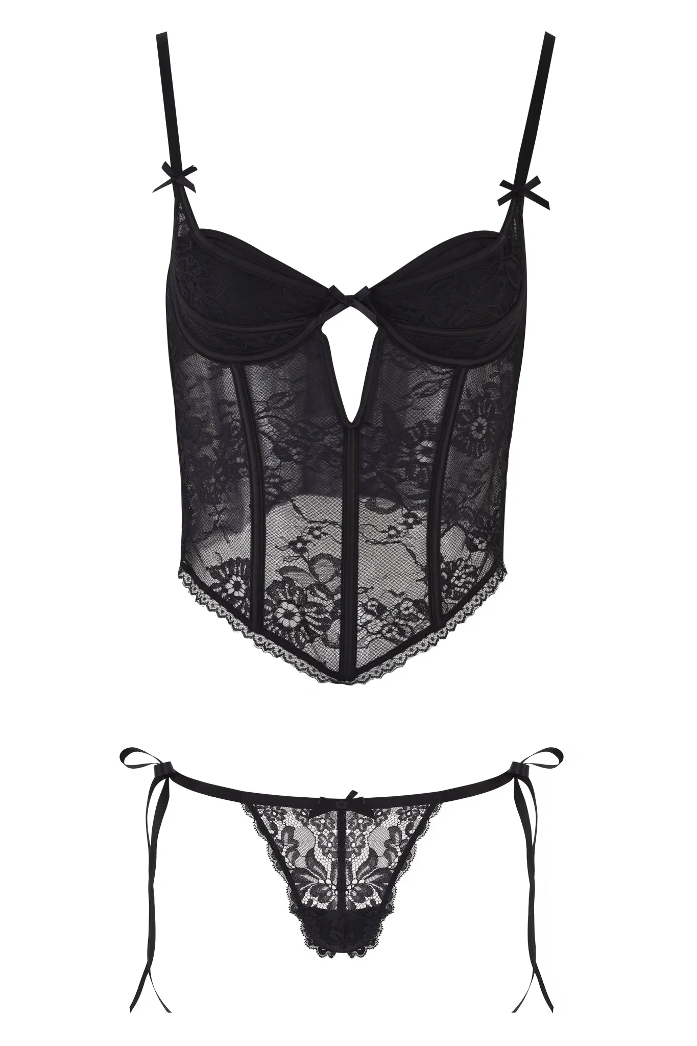 JACQUELINE BUSTIER SET - BLACK - Image 7