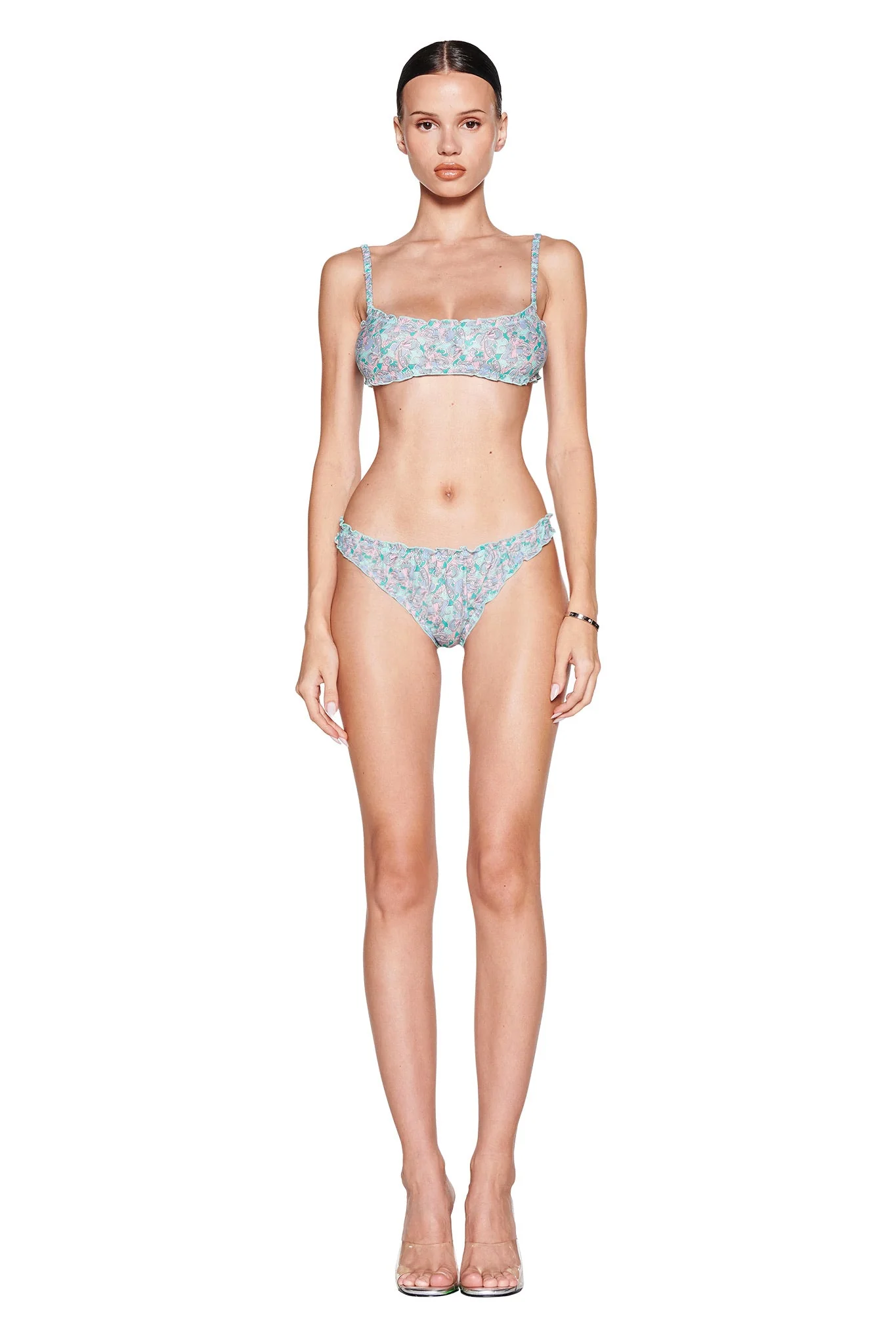 JEAN BRALETTE SET - TEAL BUTTERFLY BLOOM - Image 2