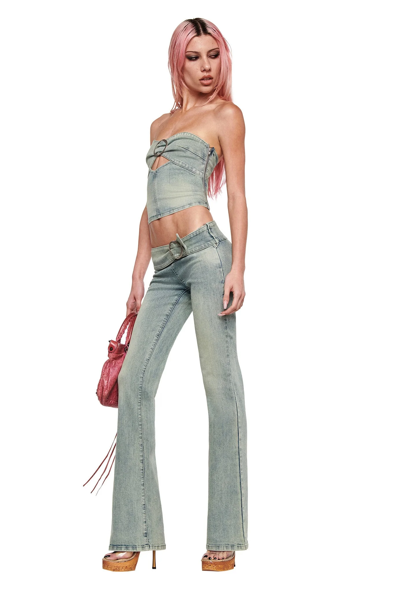 JENN DENIM BOOB TUBE - BLUE - Image 5