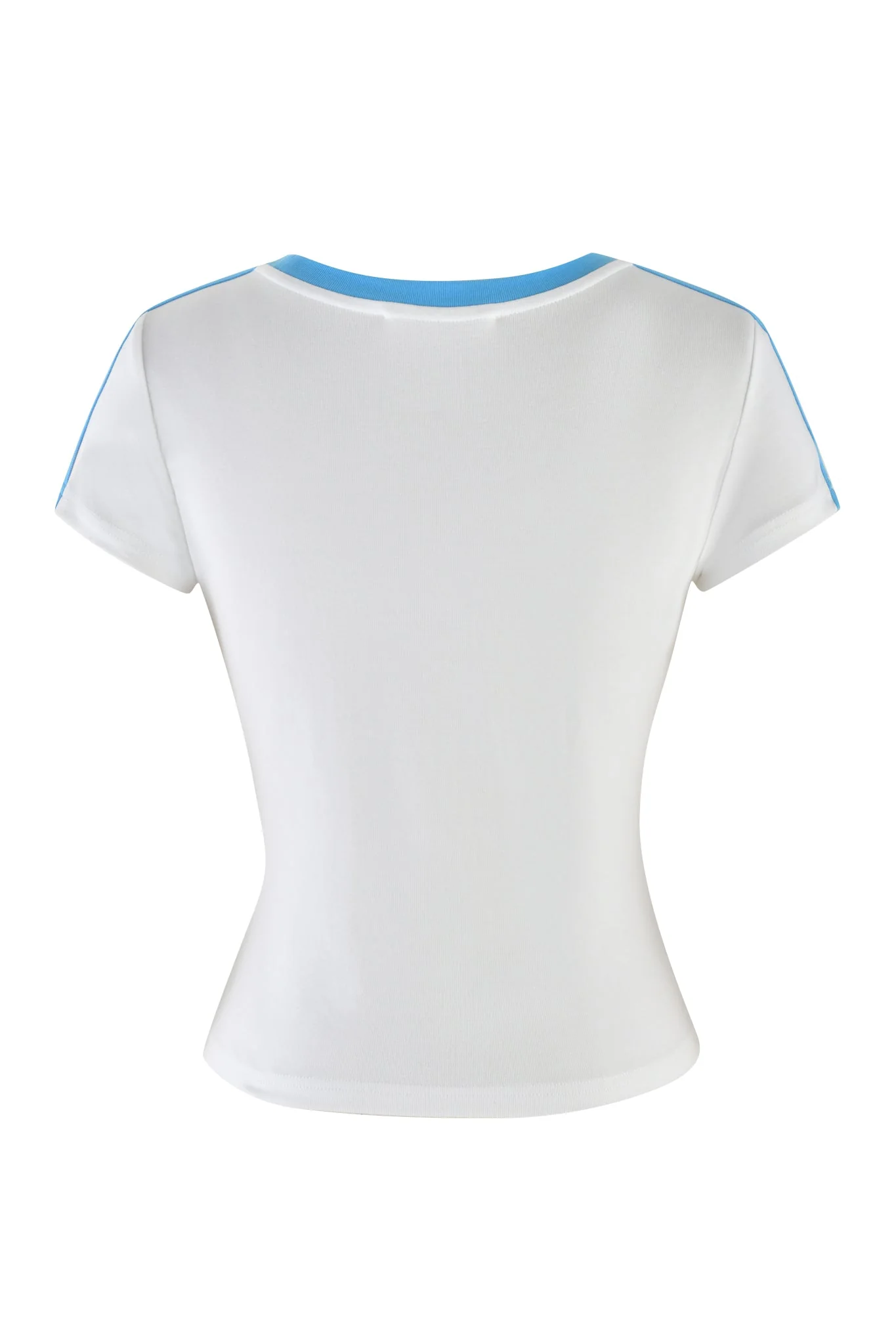 JENNIE TOP - WHITE : SKY BLUE - Image 8