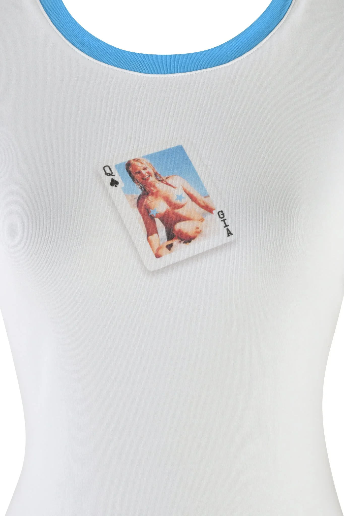 JENNIE TOP - WHITE : SKY BLUE - Image 9