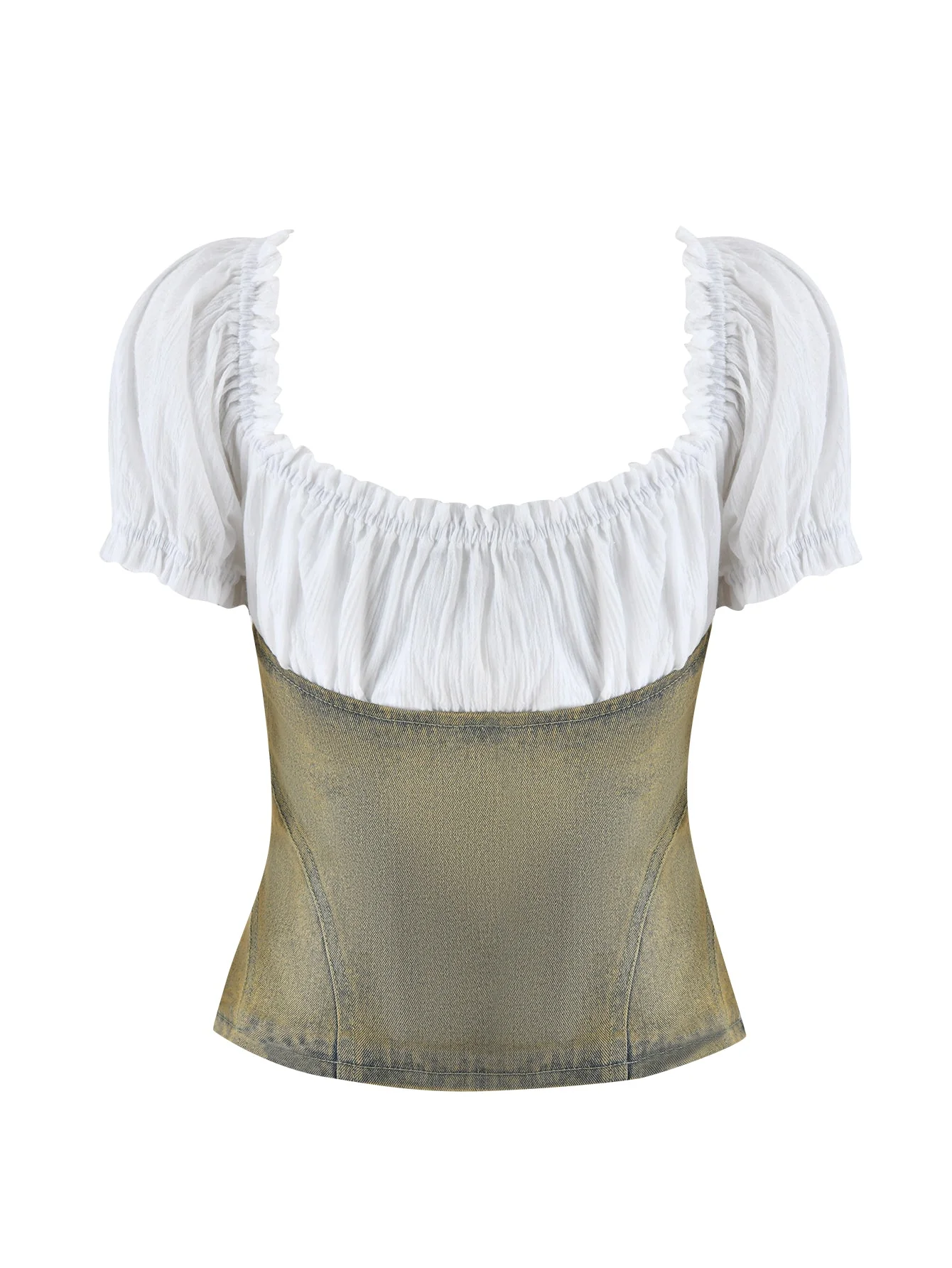 JOSLIN TWO PIECE CORSET - BEIGE : TAN WASH - Image 9