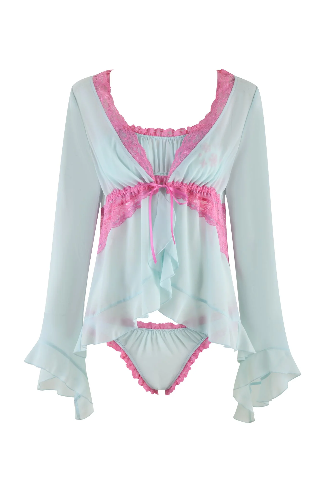 JUNIPER ROBE THREE-PIECE SET - GREEN : MINT GREEN - Image 7