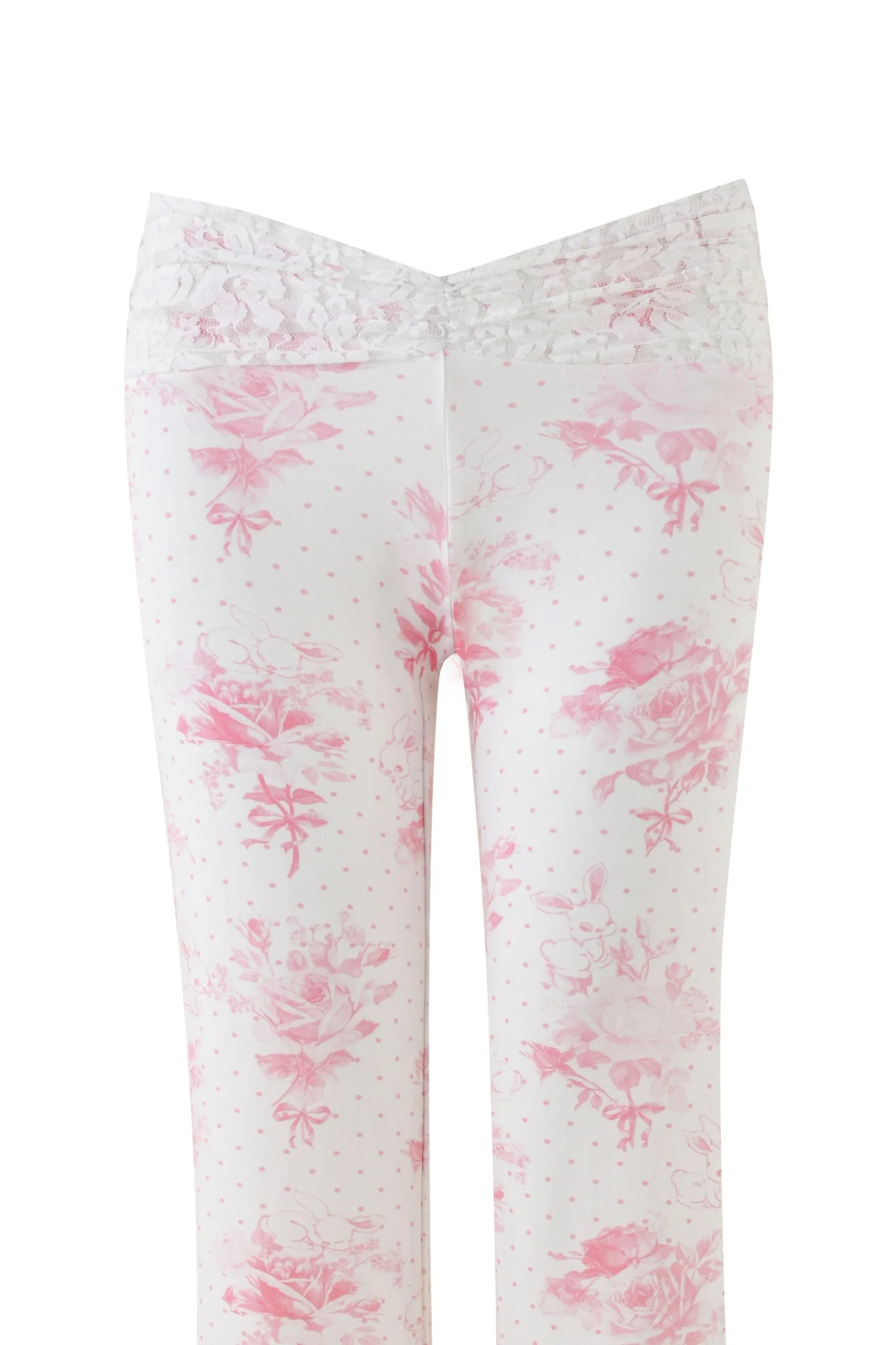 KENDRA PANT - WHITE : FLORAL: BUNNY BOUQUET - Image 7