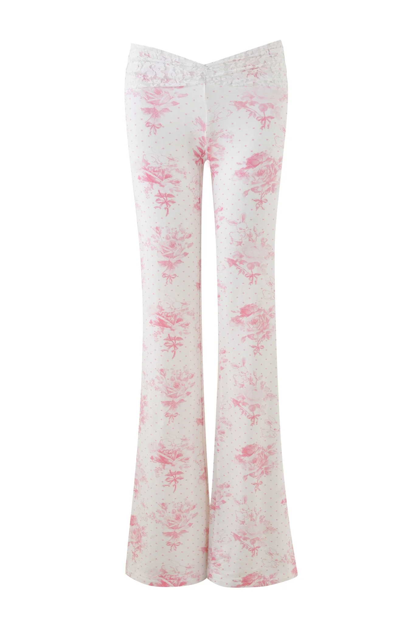 KENDRA PANT - WHITE : FLORAL: BUNNY BOUQUET - Image 8
