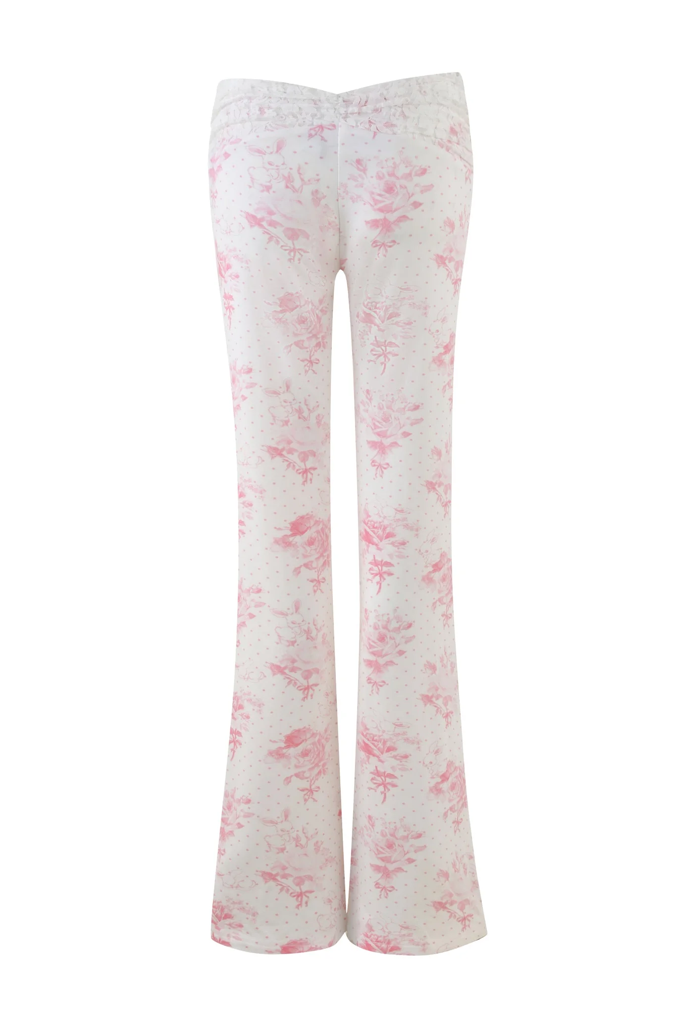 KENDRA PANT - WHITE : FLORAL: BUNNY BOUQUET - Image 9
