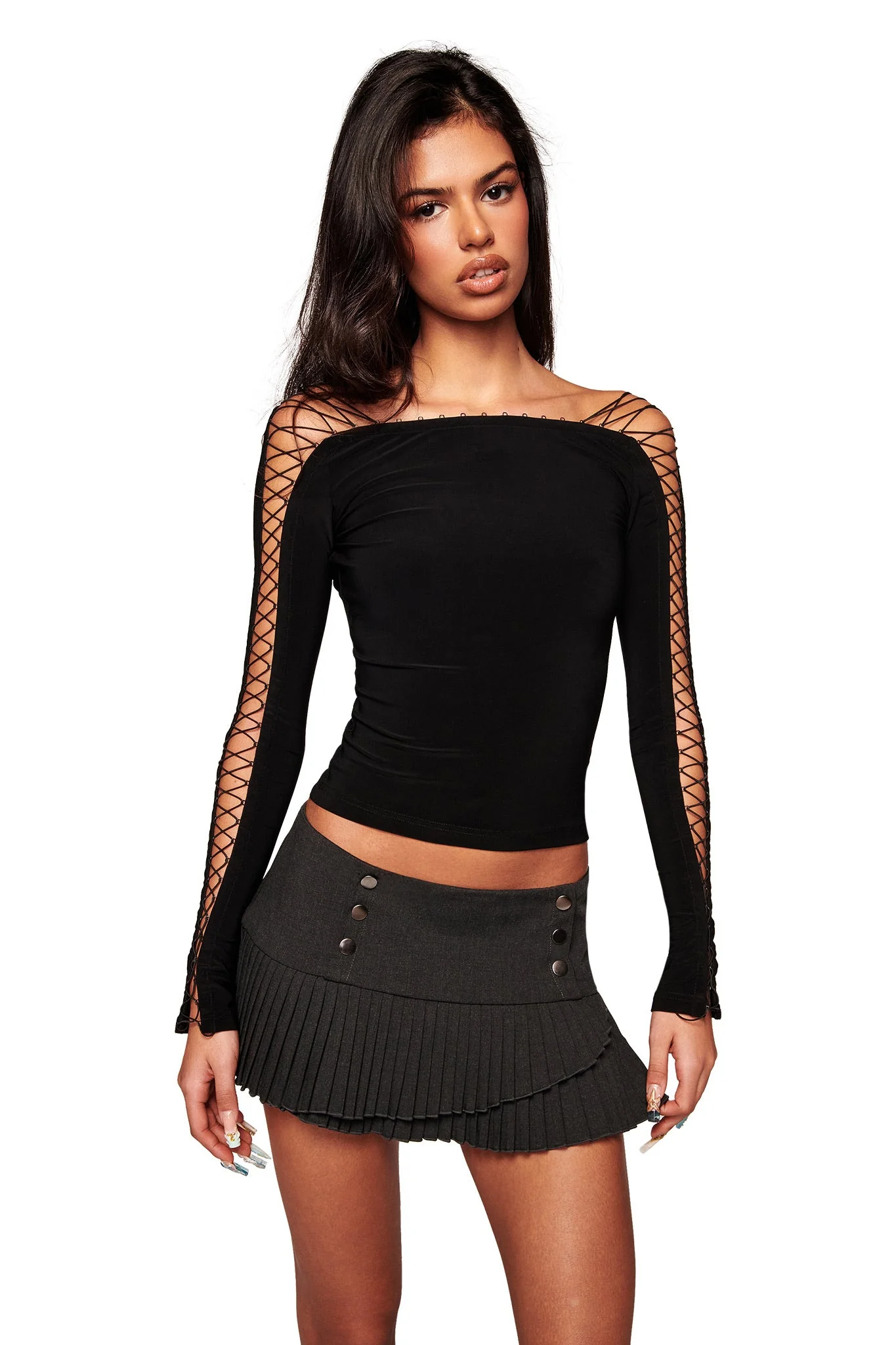 KERRA SKORT - CHARCOAL - Image 4