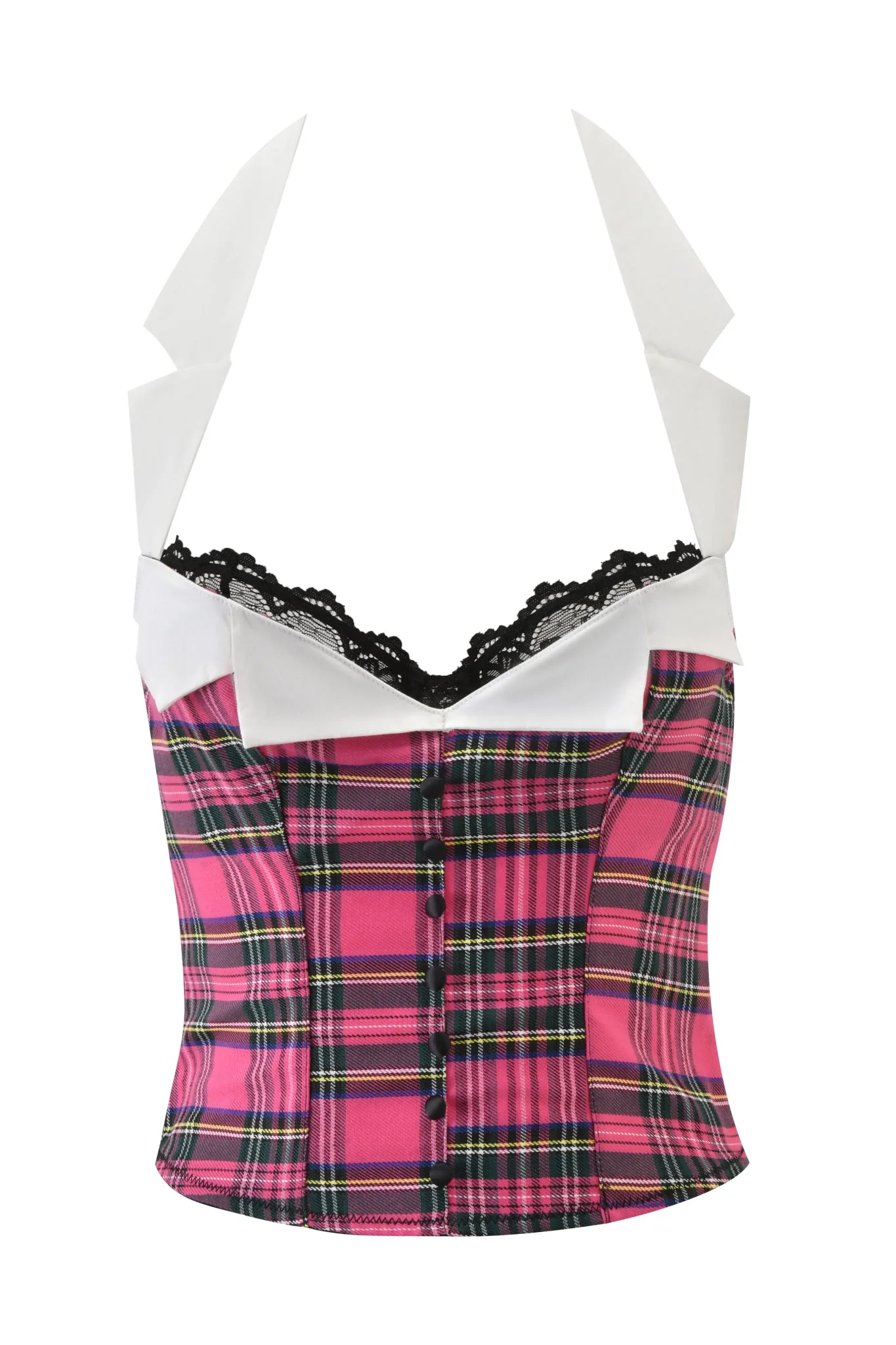 KITTEN CORSET - PINK PLAID - Image 8