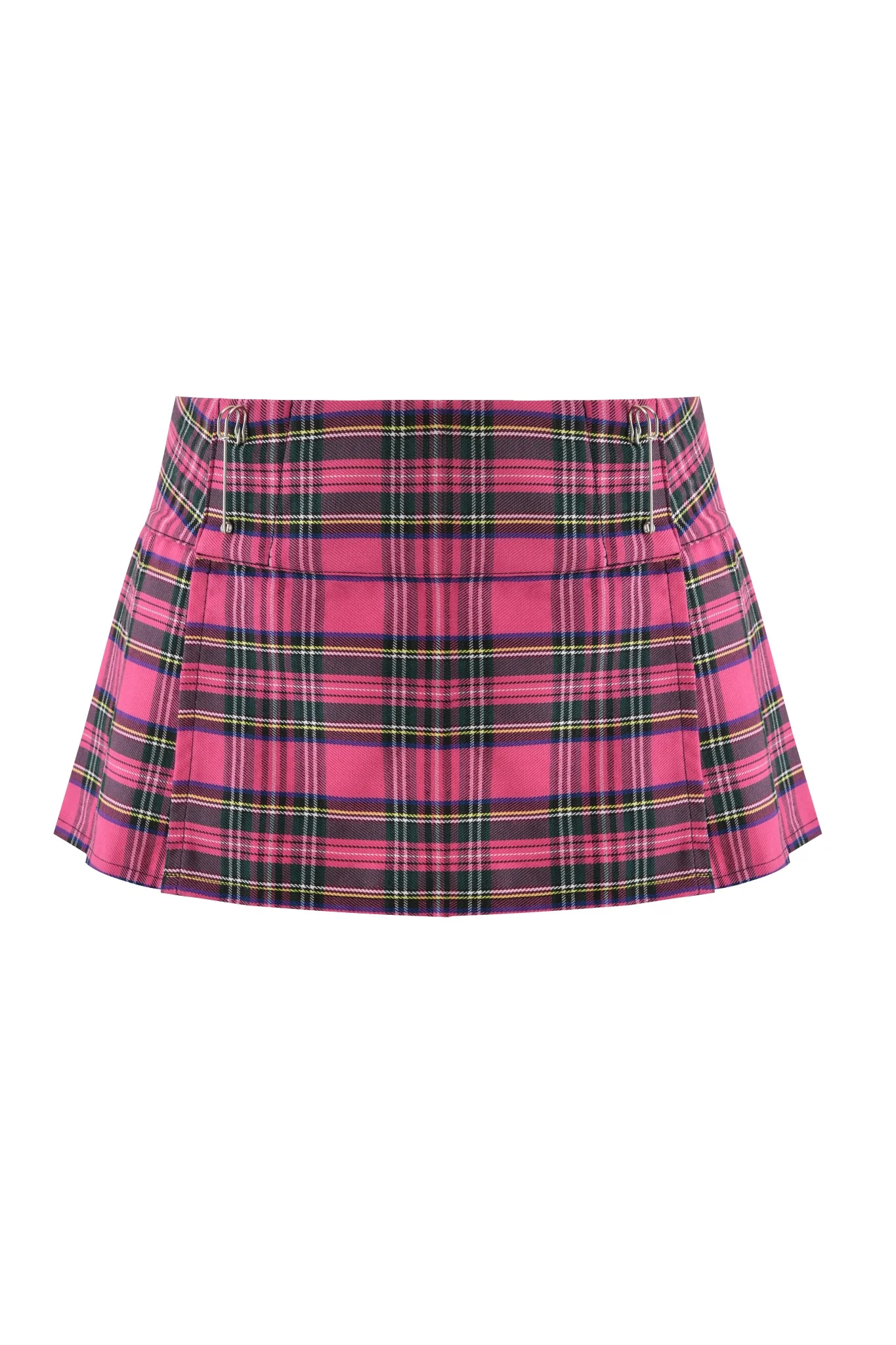 KITTEN MINI SKIRT - PINK PLAID - Image 8