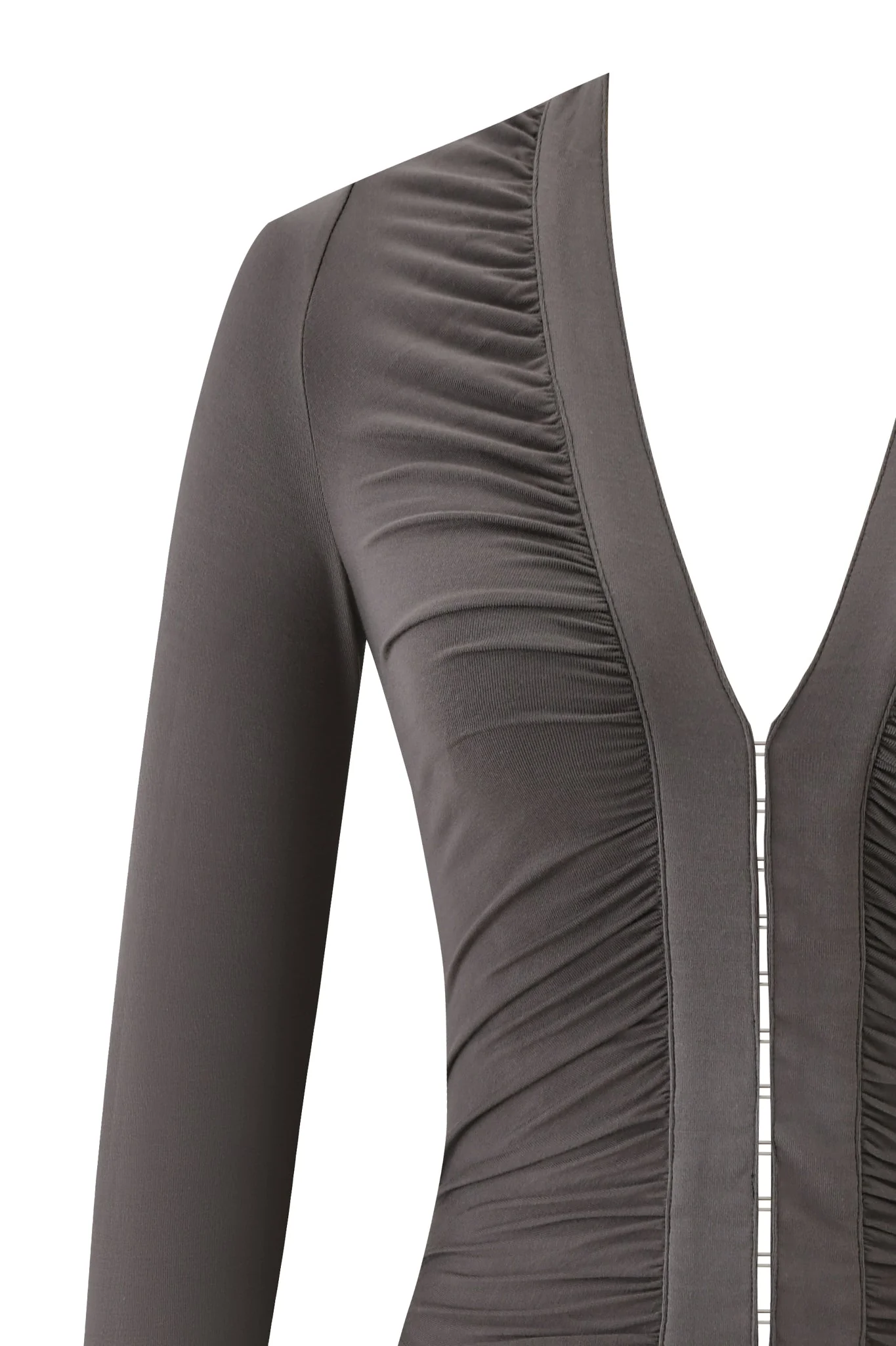 KOVU LONG SLEEVE TOP - CHARCOAL GREY - Image 12